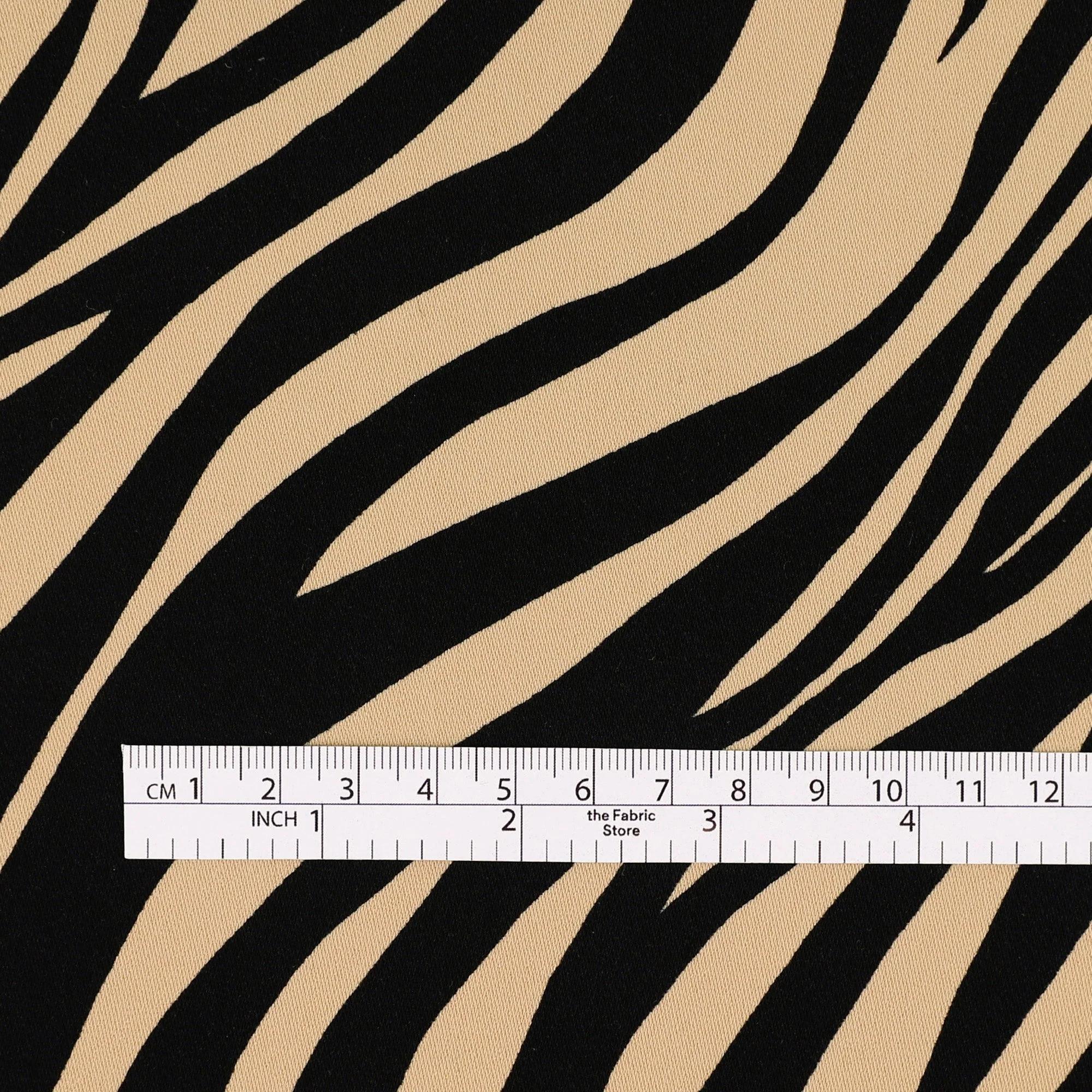 Animal Print Double Crepe - Buff - Image 4