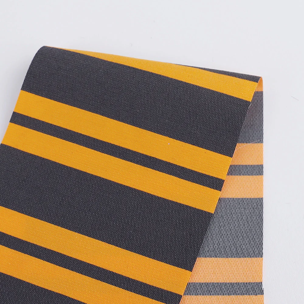 Awning Stripe Cotton/Poly - Orange/Grey
