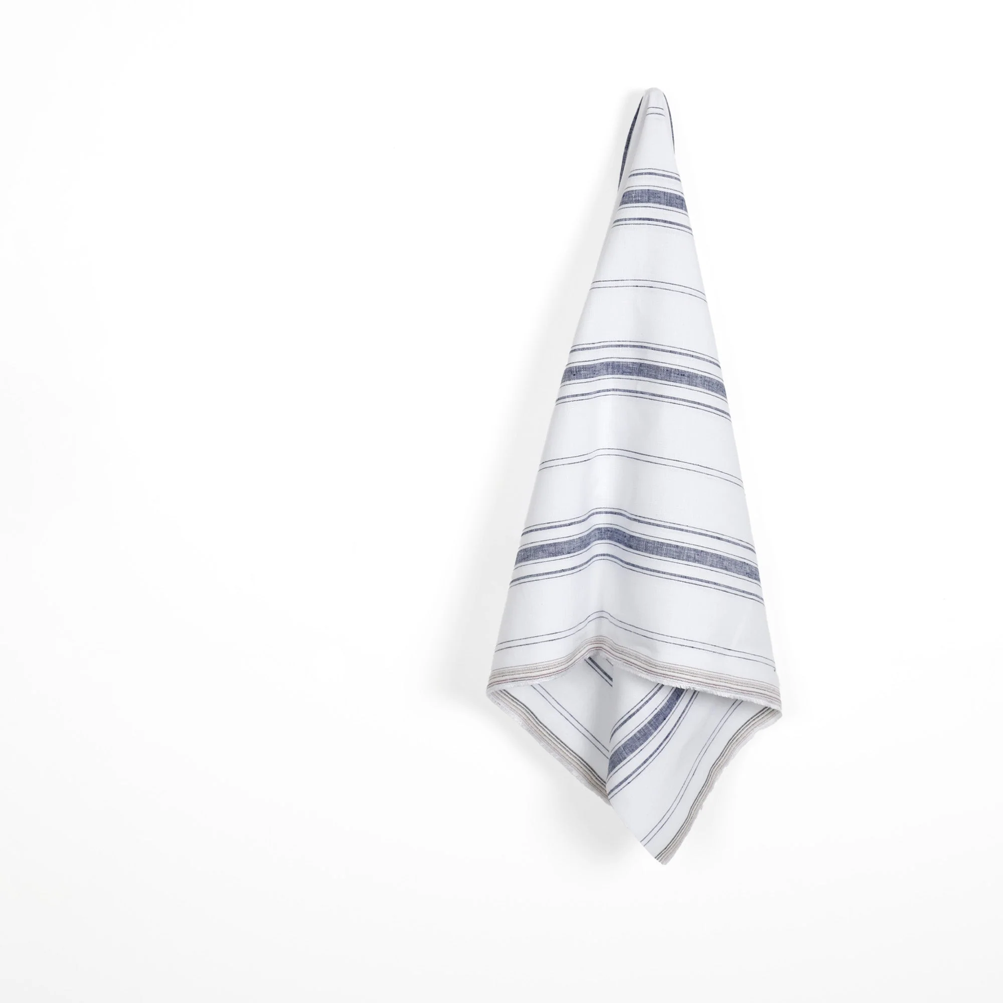 Awning Stripe Linen - White/Navy - Image 2