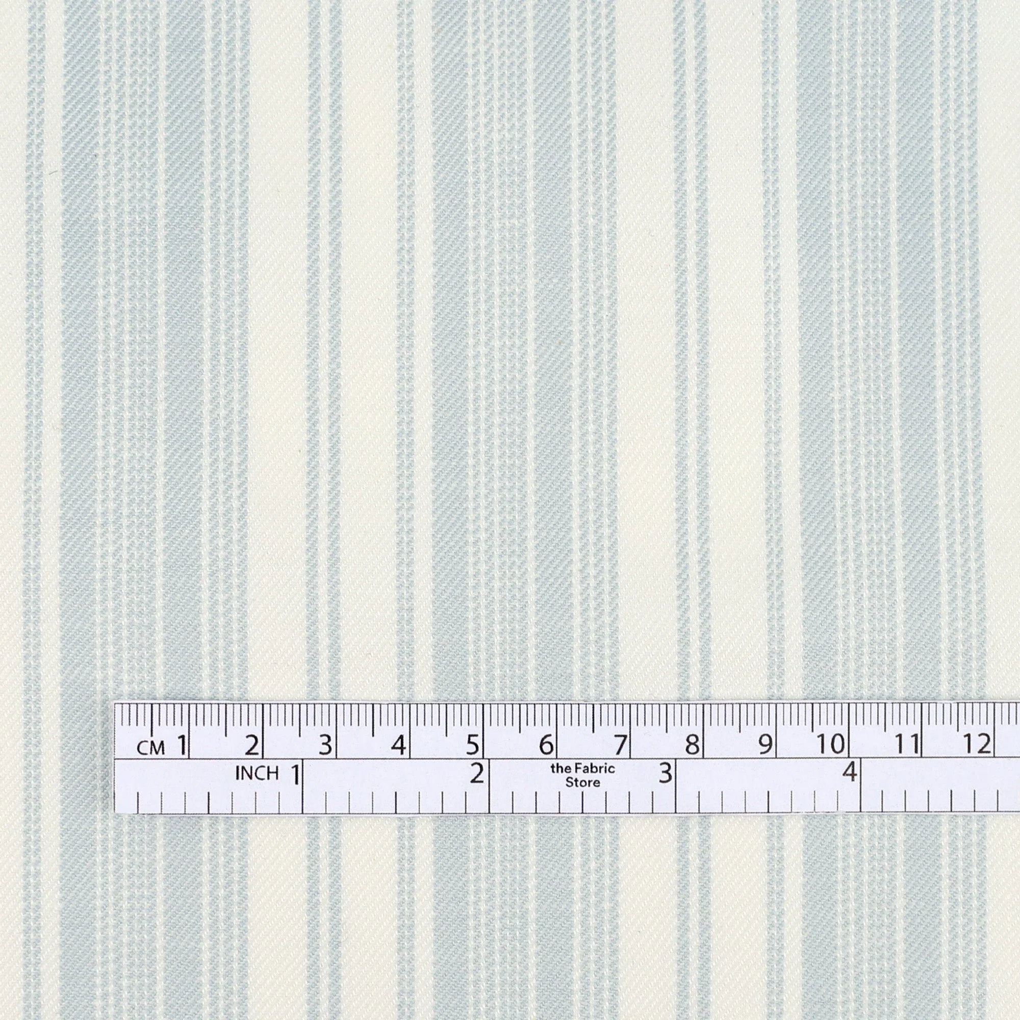 Barcode Stripe Stretch Cotton Twill - Mist - Image 4