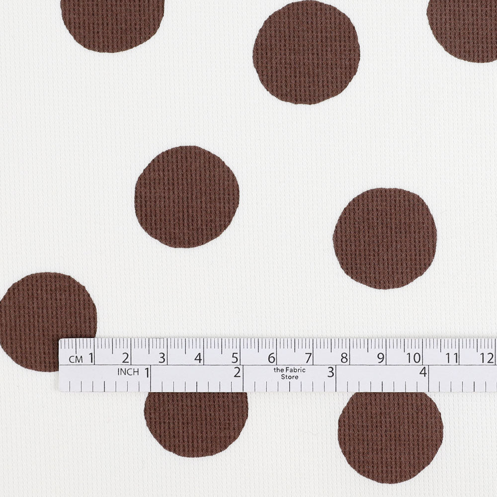 Big Spot Stretch Cotton - Carob - Image 4