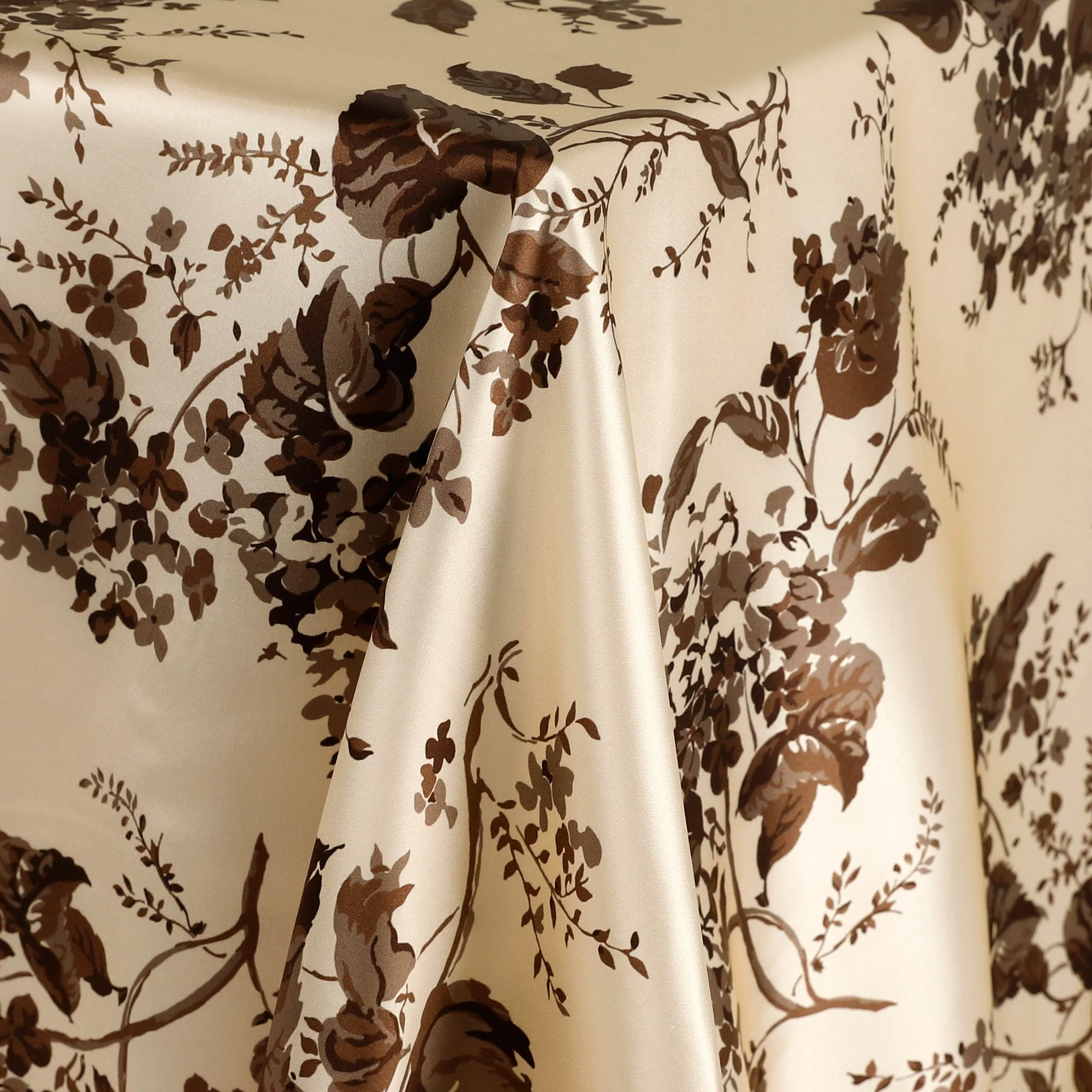 Birch Leaves Silk Satin - Umber - Image 2