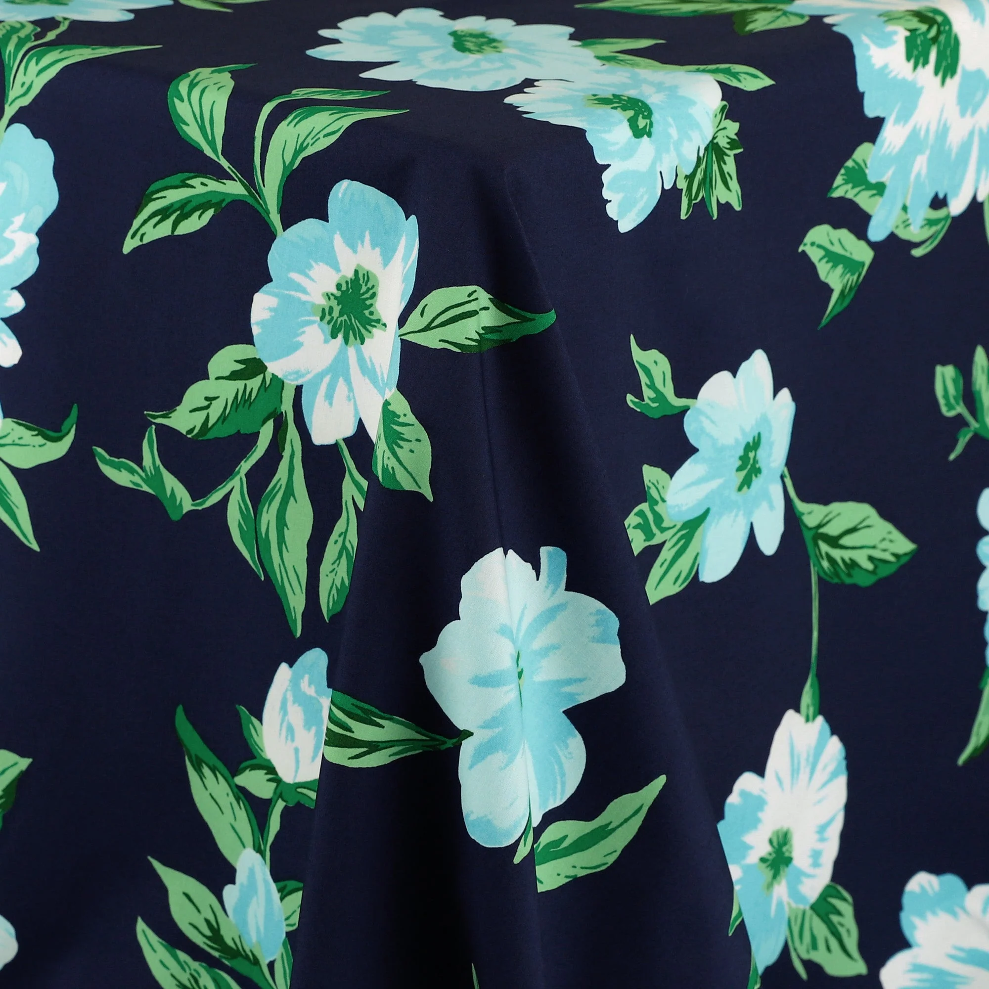 Blooming Peony Cotton - Aqua - Image 2