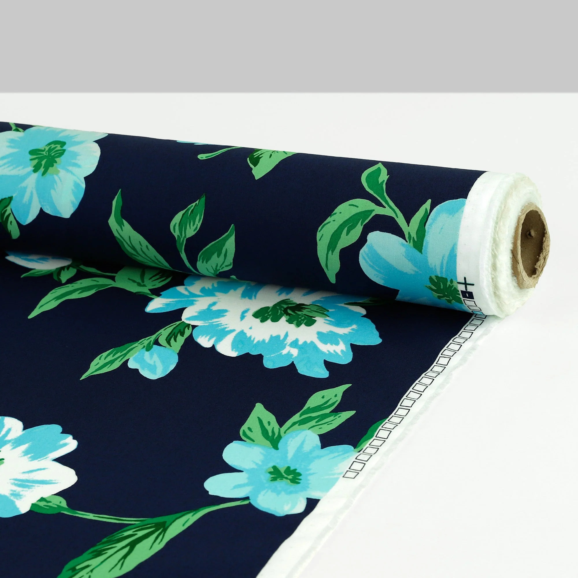 Blooming Peony Cotton - Aqua - Image 3