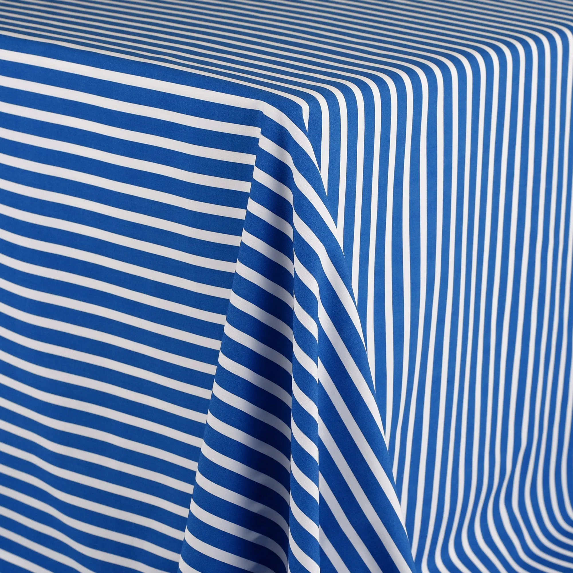 Bold Printed Stripe Cotton Shirting - Cobalt - Image 2