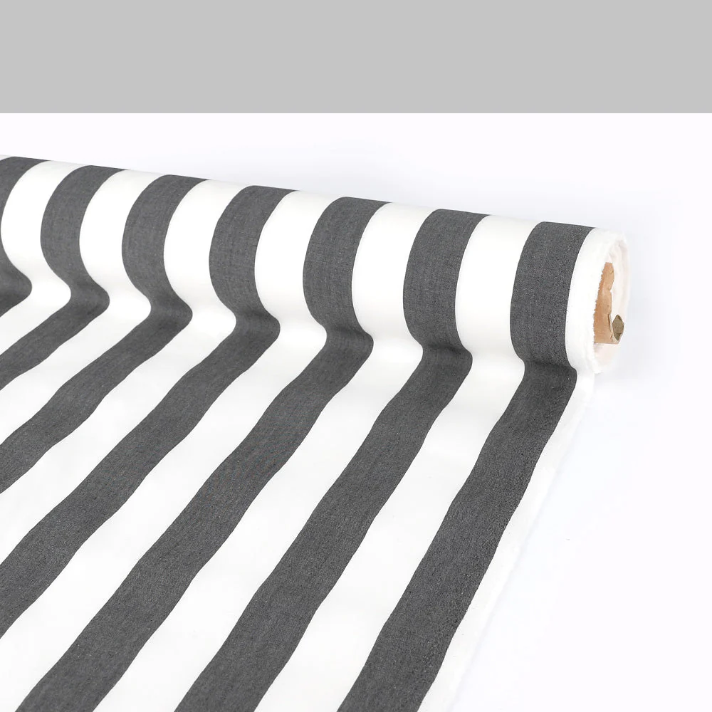 Bold Stripe Cotton/Nylon - Black/White - Image 3