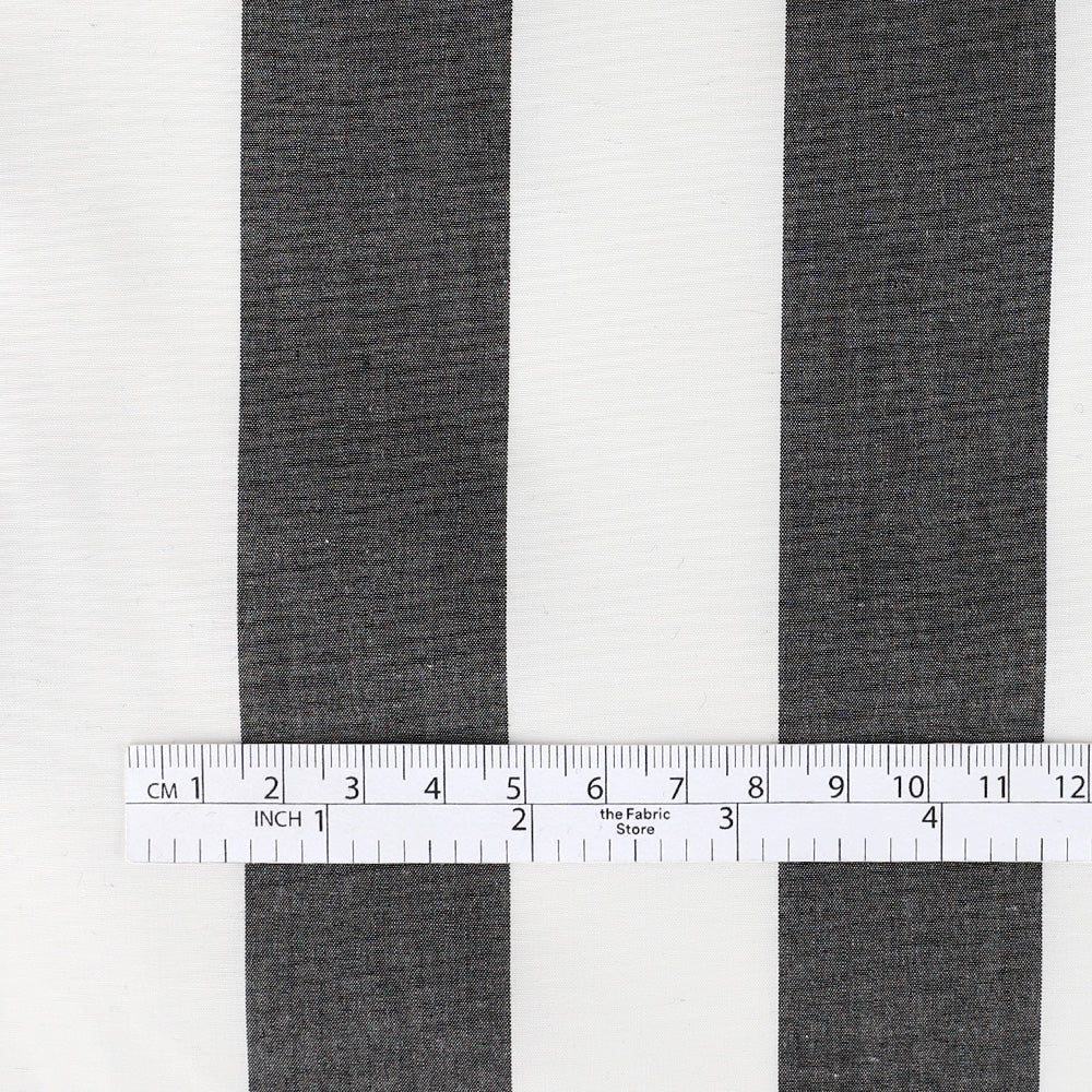 Bold Stripe Cotton/Nylon - Black/White - Image 4