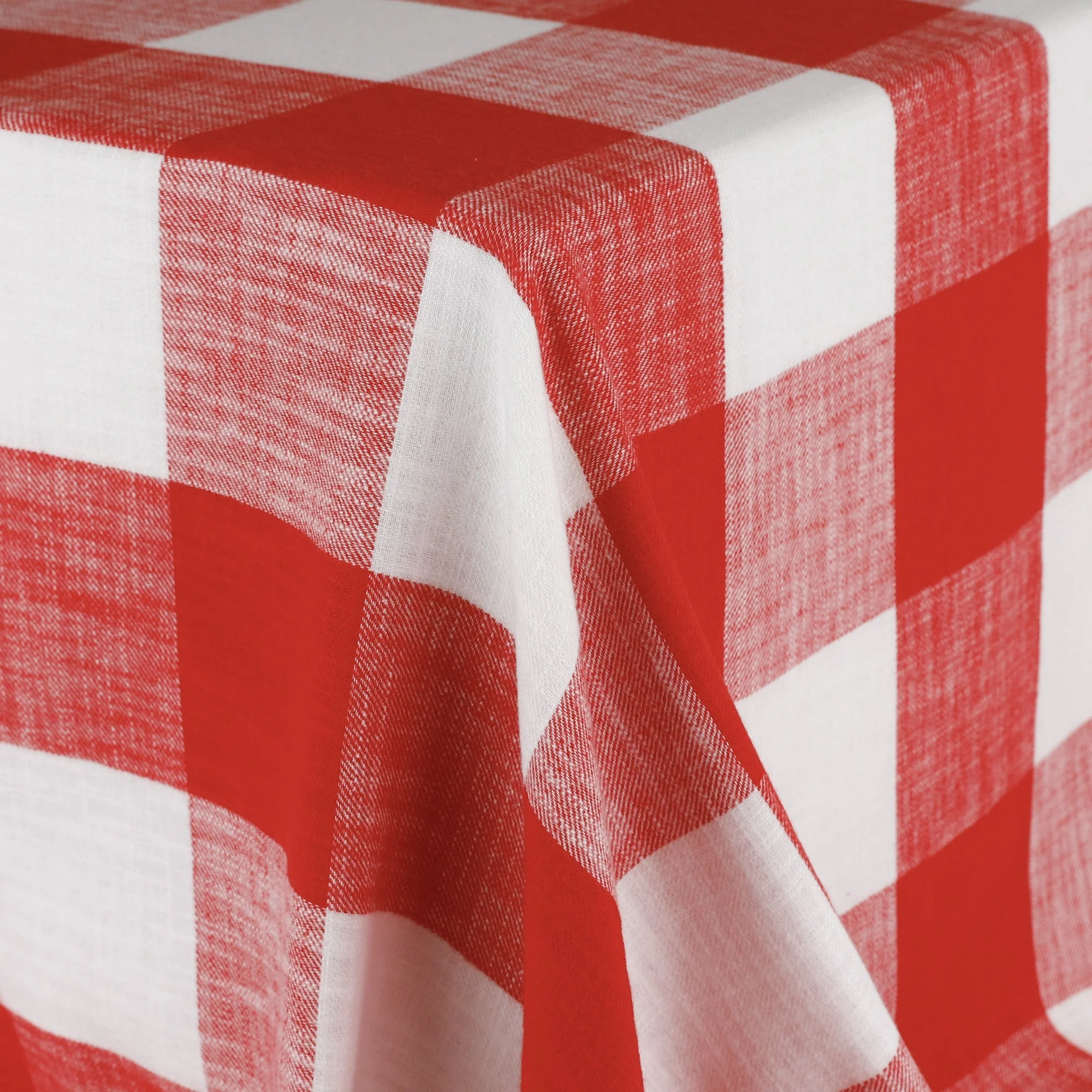 Brushed Buffalo Check Cotton - Red/White - Image 2