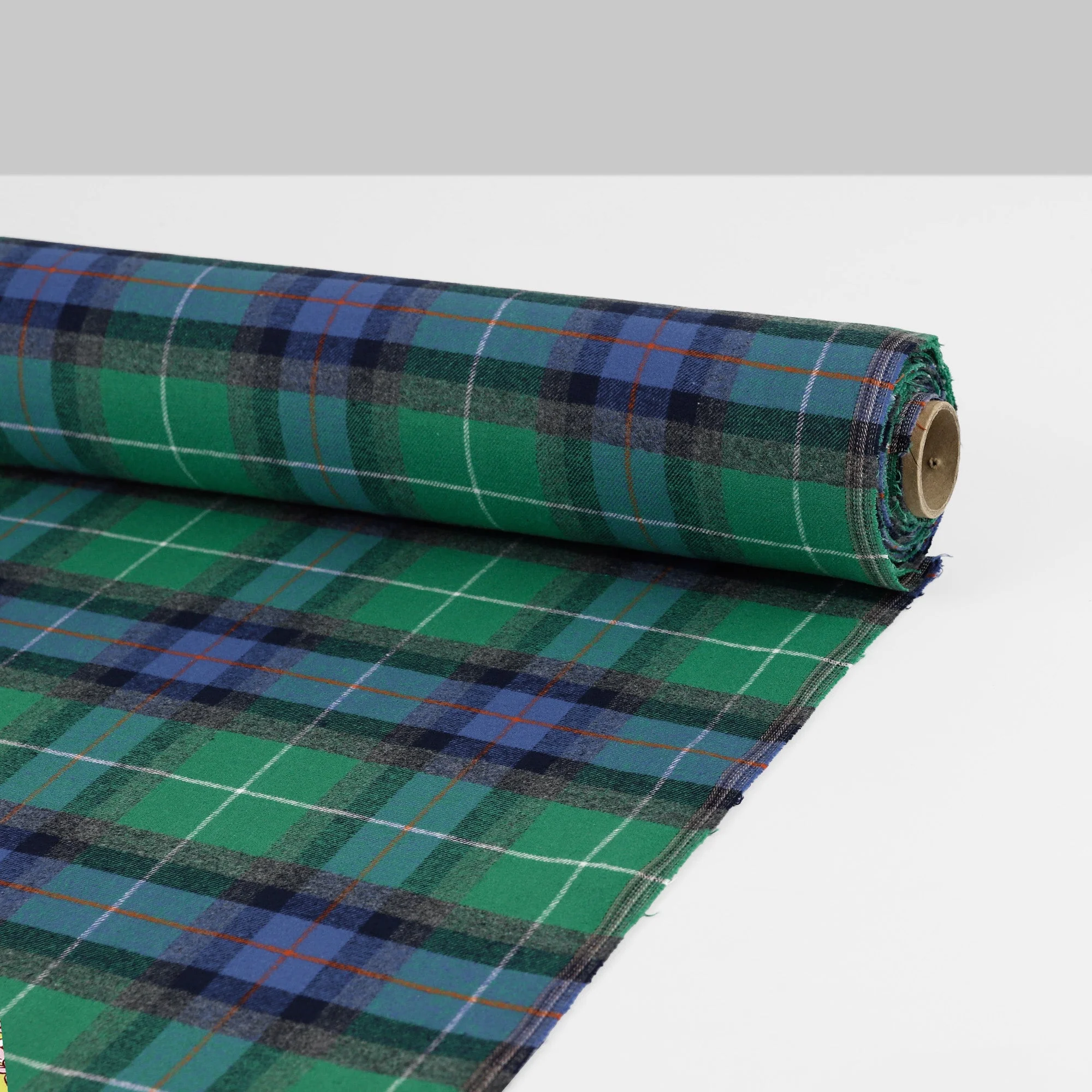 Brushed Cotton Twill Plaid - Violet/Green - Image 3