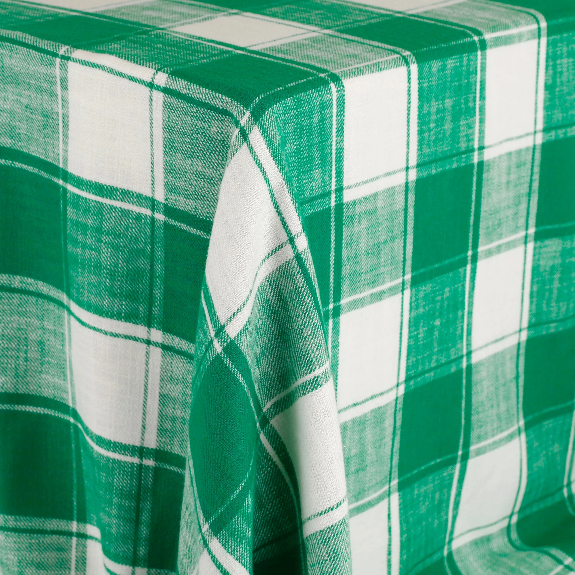 Brushed Plaid Cotton - Emerald - Image 2