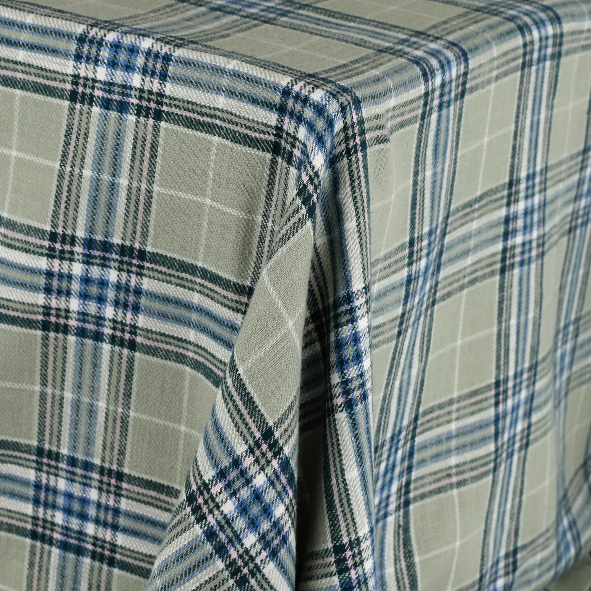 Brushed Plaid Cotton - Matcha - Image 2
