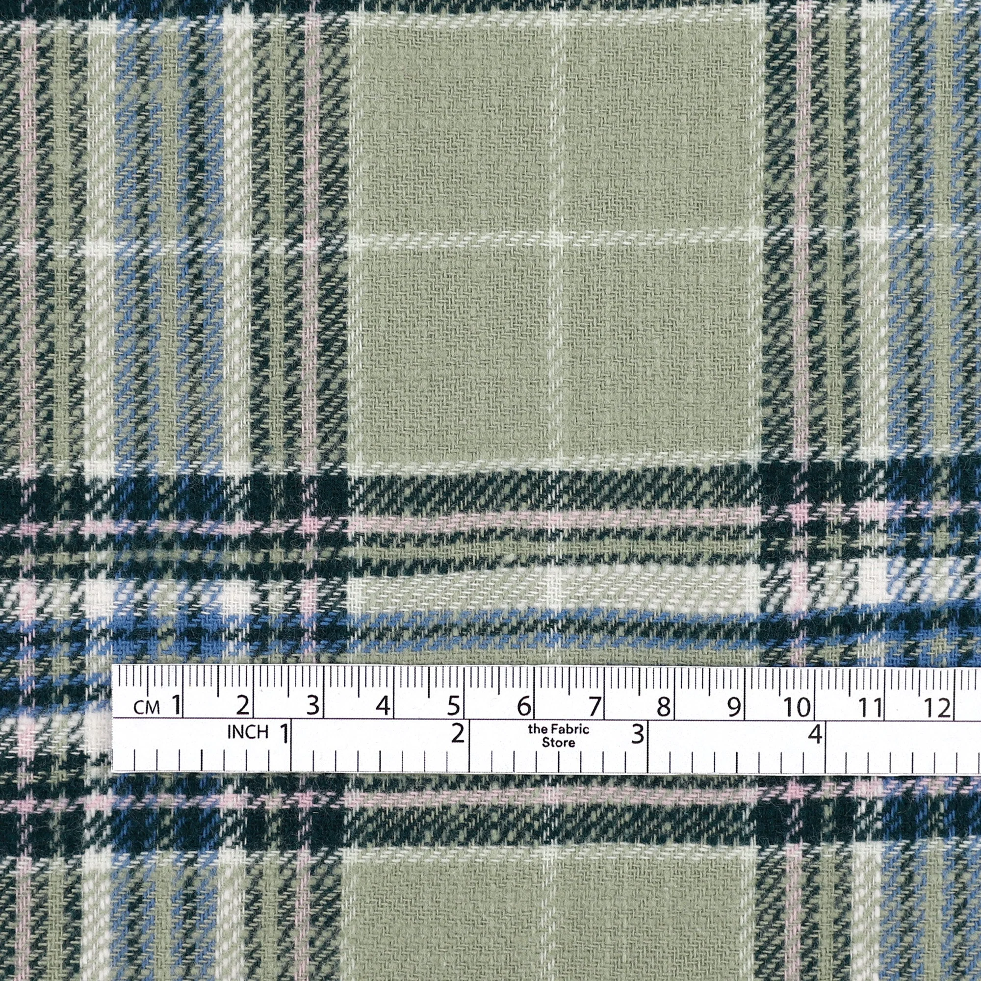 Brushed Plaid Cotton - Matcha - Image 4