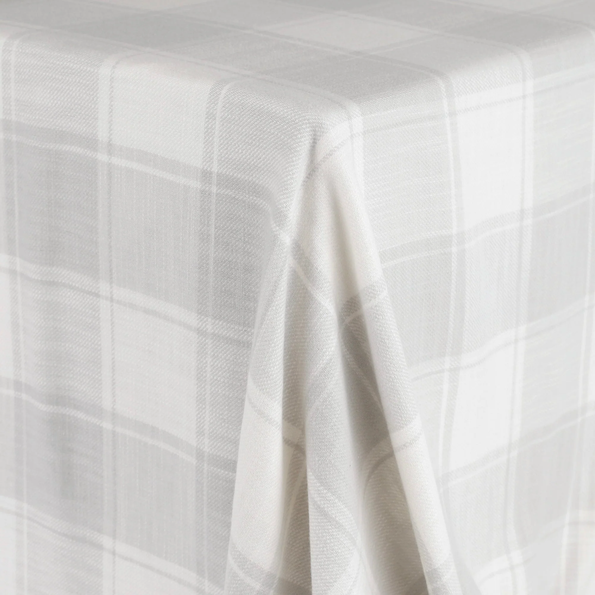 Brushed Plaid Cotton - Snow - Image 2