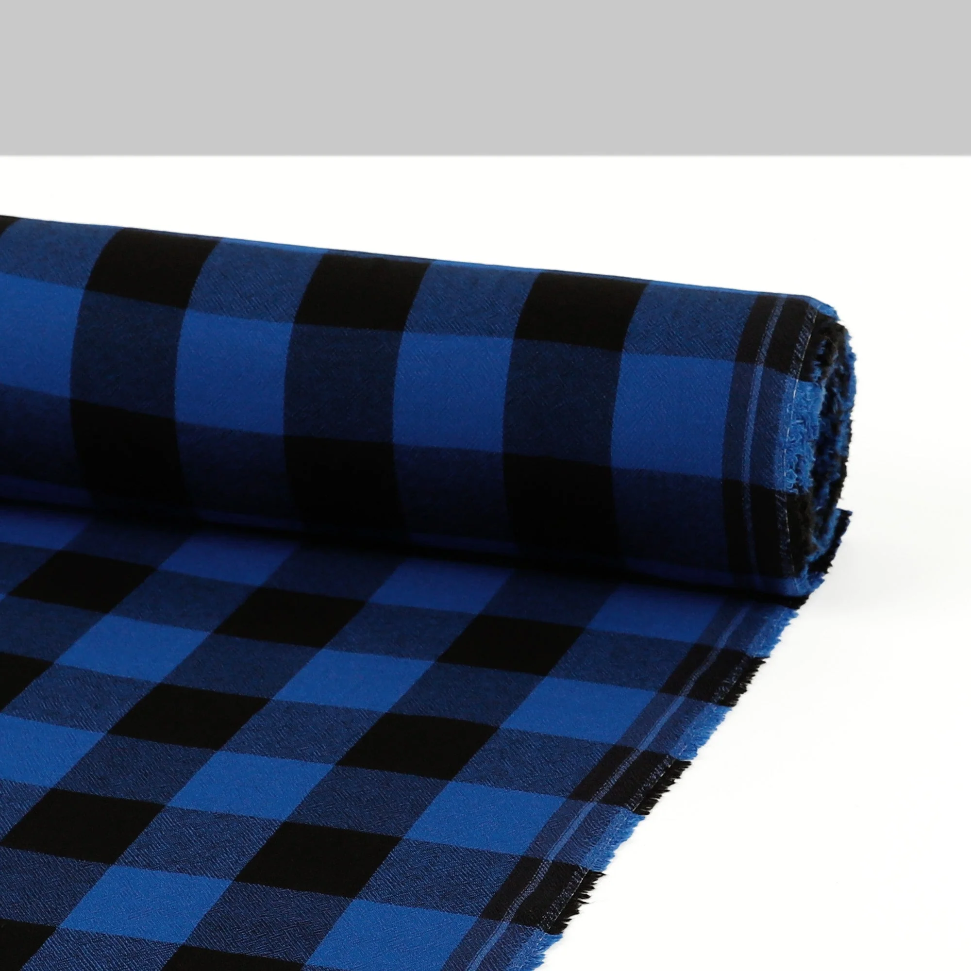 Buffalo Check Rayon - Blue - Image 3