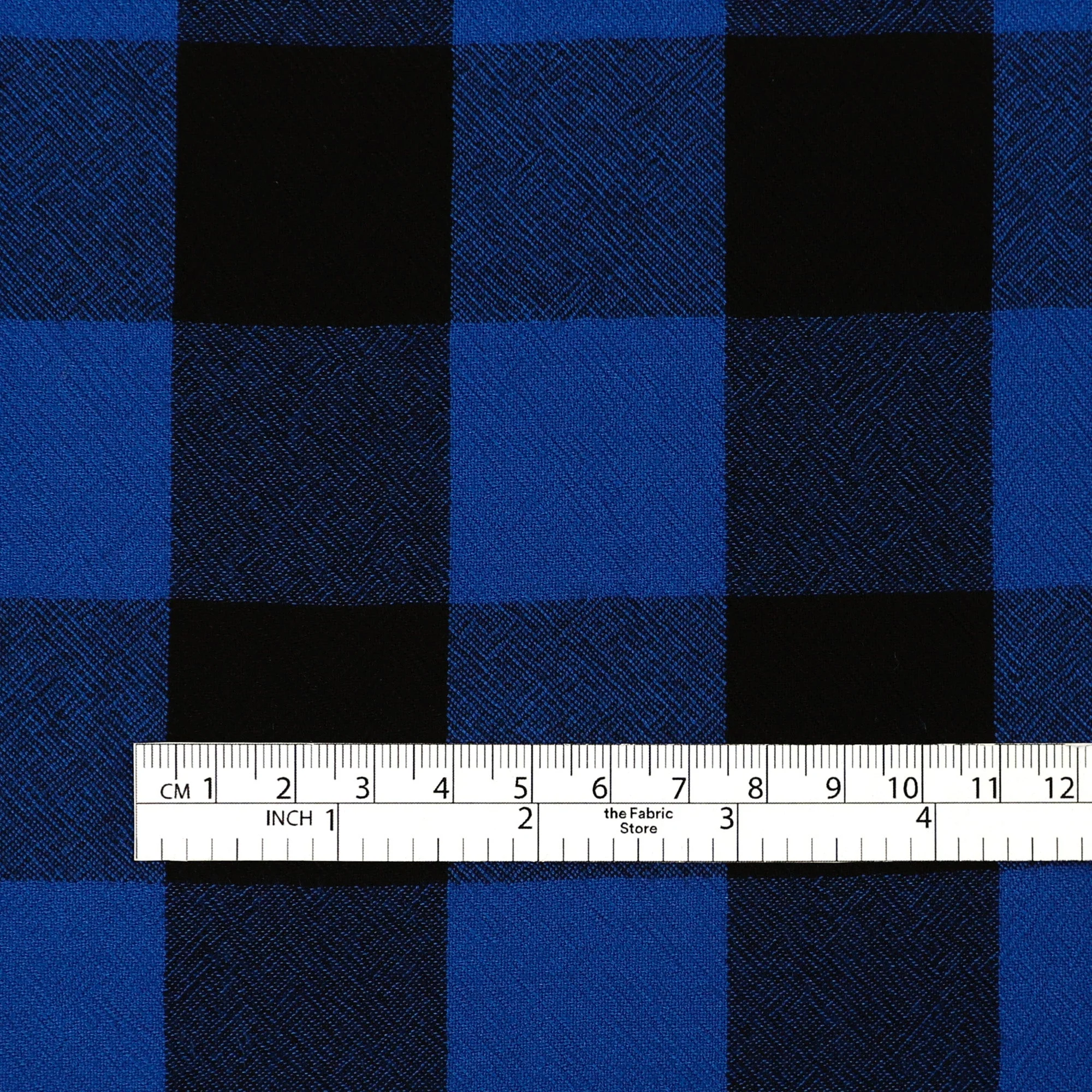 Buffalo Check Rayon - Blue - Image 4