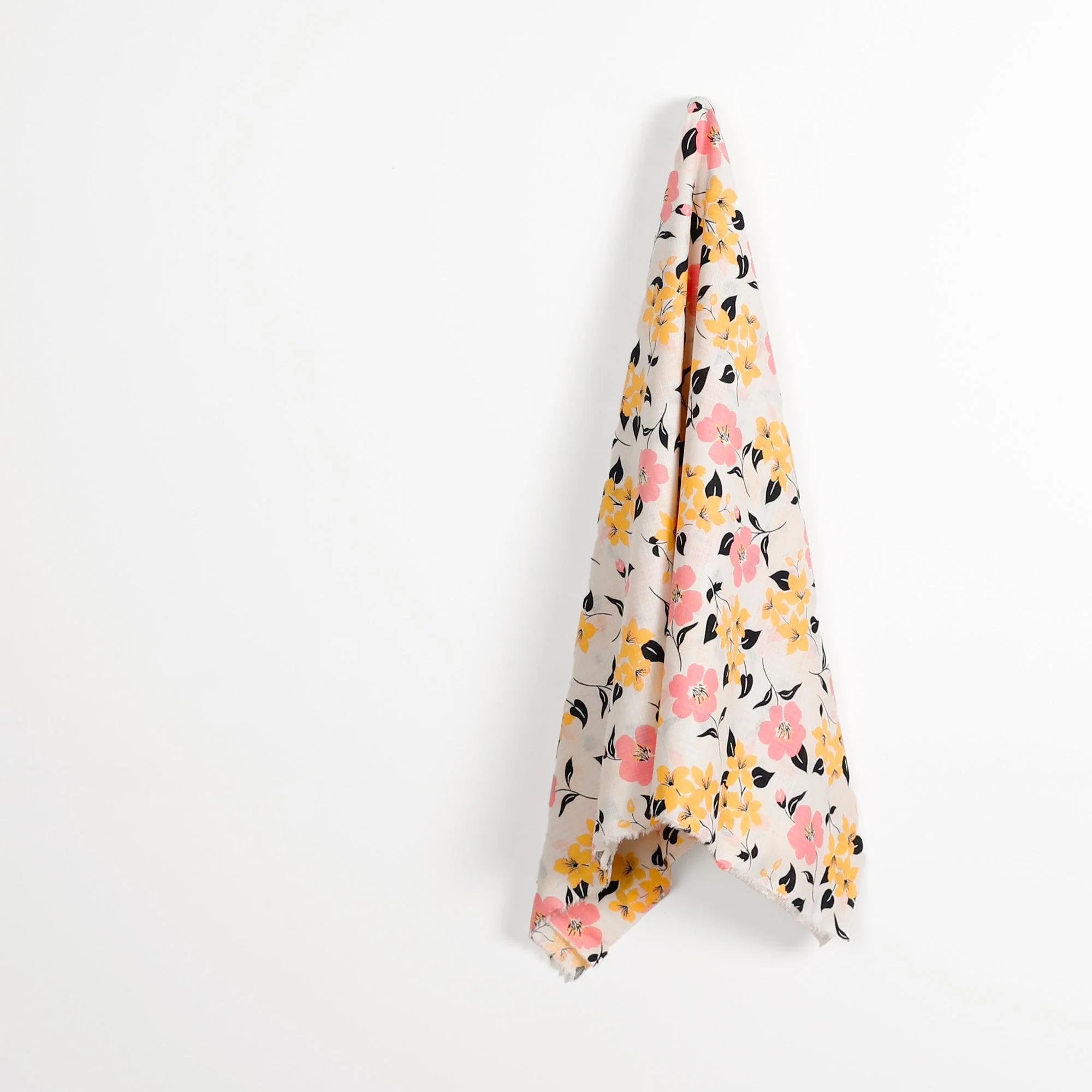 Camelia Slubby Cotton - Pink/Yellow - Image 2