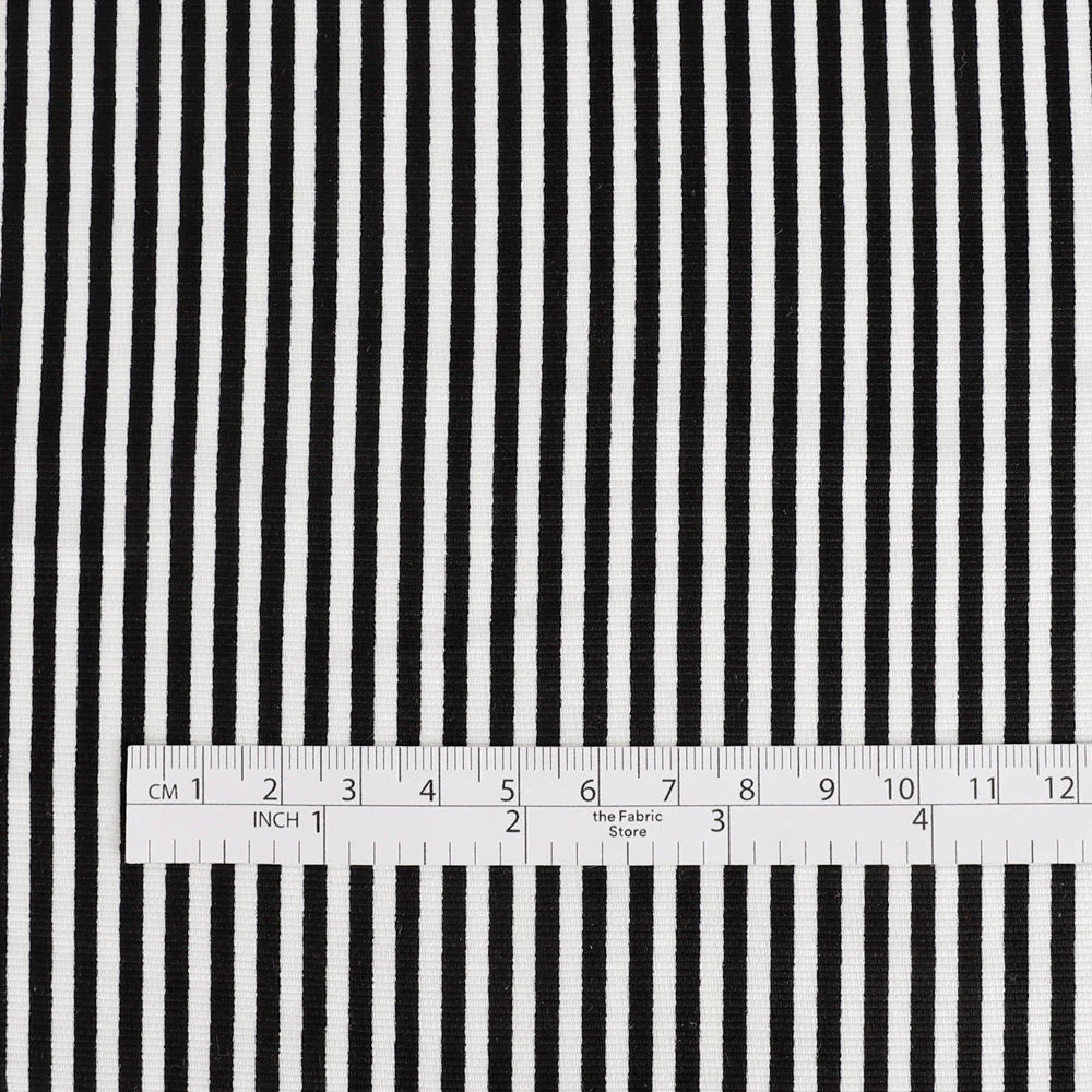 Candy Stripe Ottoman - Black - Image 4