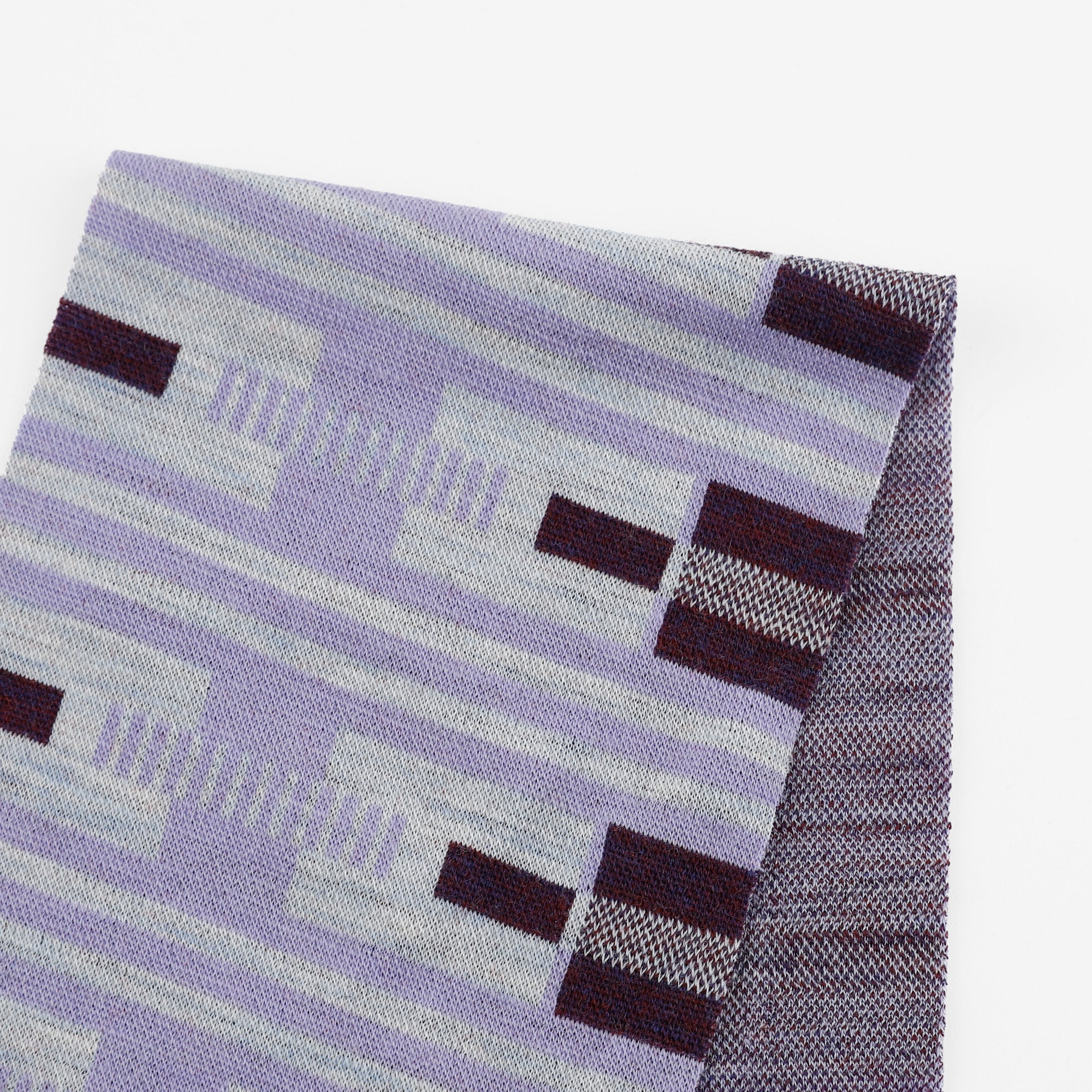 Check Tile Merino Jacquard - Purple