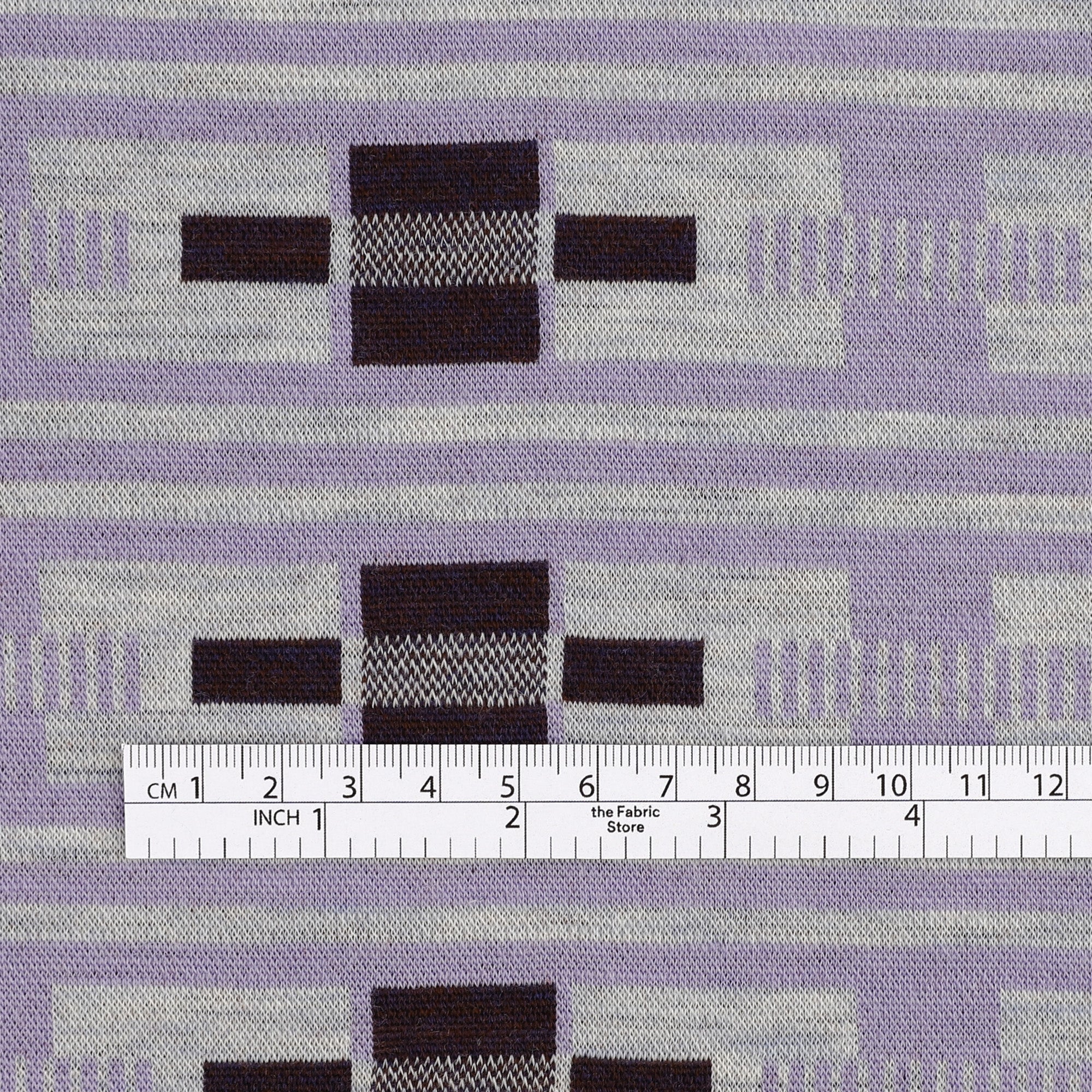 Check Tile Merino Jacquard - Purple - Image 4