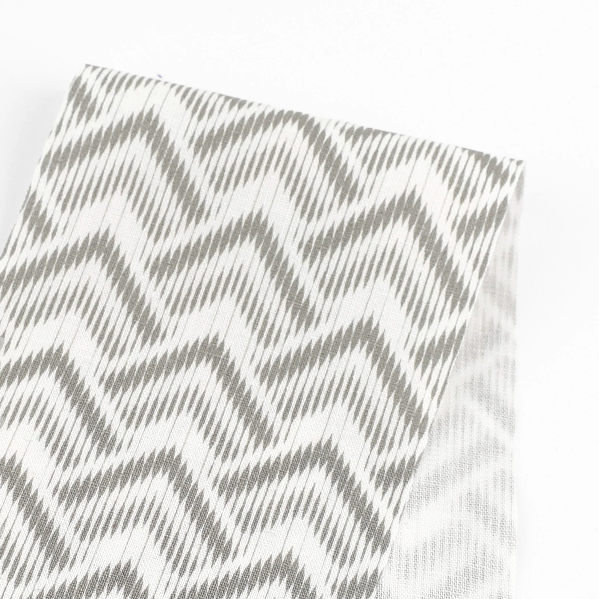 Chevron Midweight Linen/Cotton - Grey