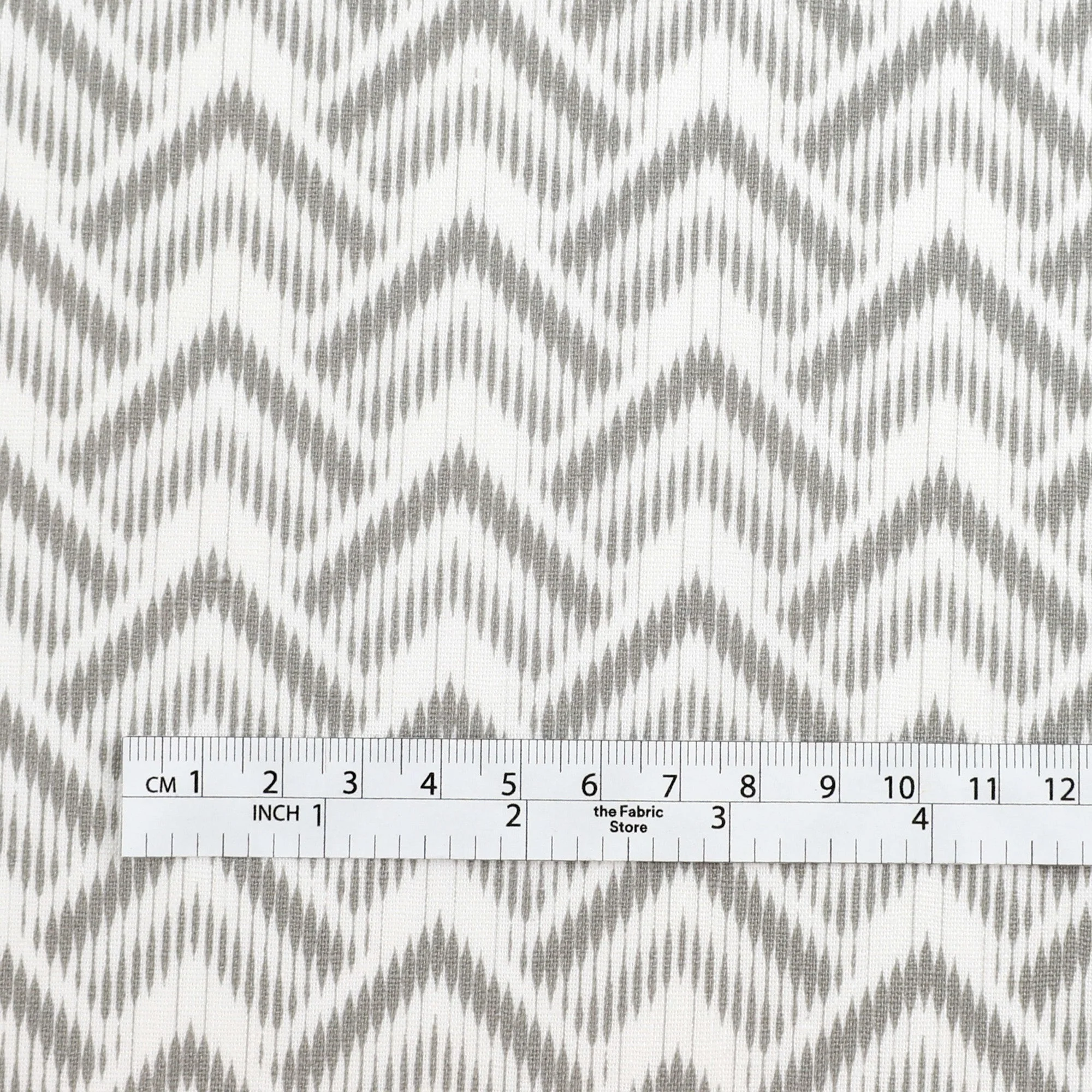 Chevron Midweight Linen/Cotton - Grey - Image 4