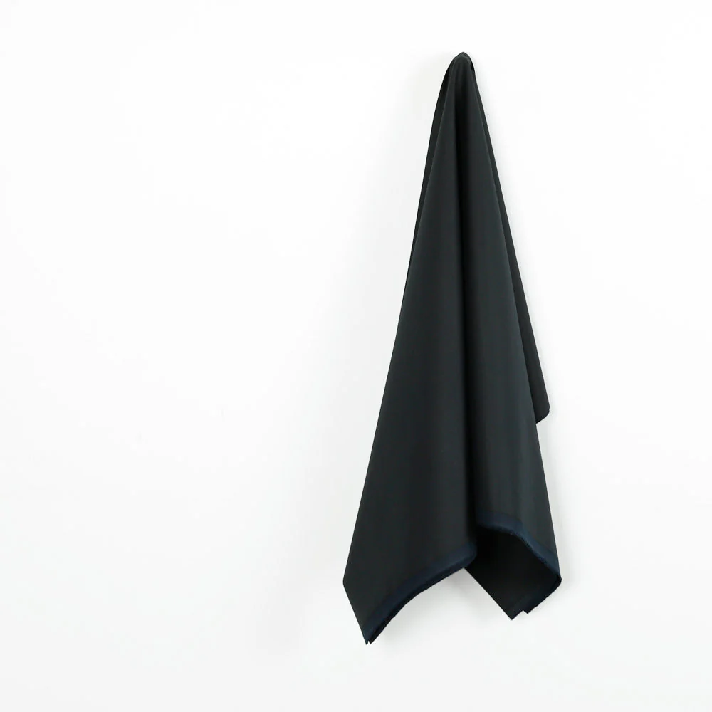 Coated Cotton Canvas - Navy - Image 2