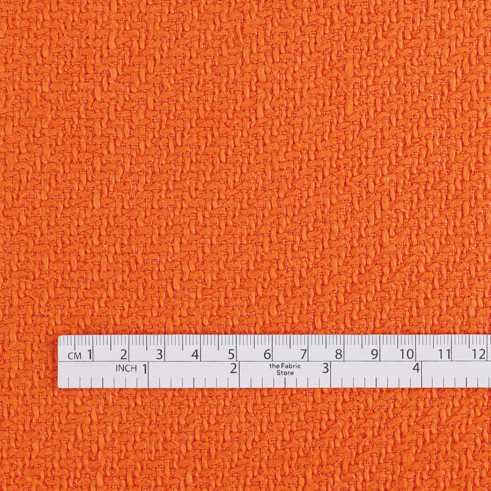 Cotton/Poly Shimmer Tweed - Orange Peel - Image 4