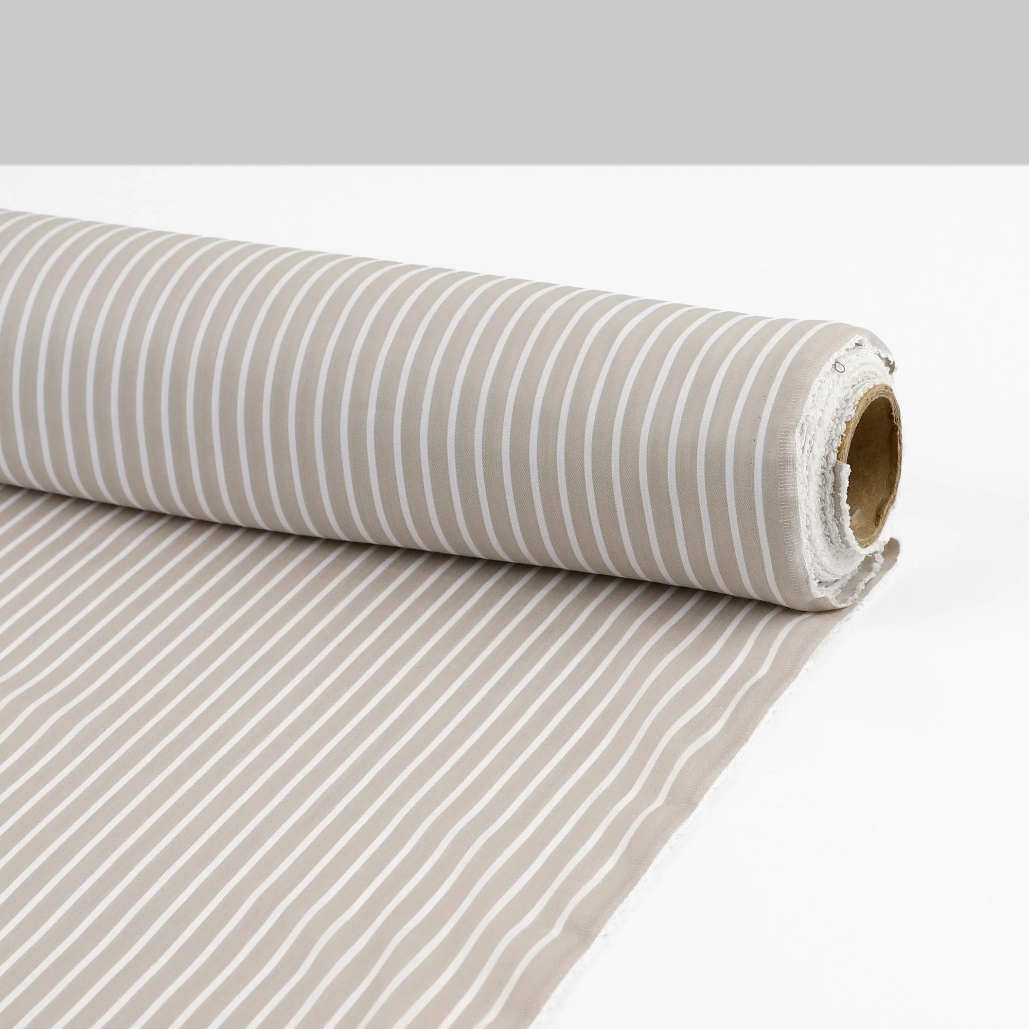 Cotton/Poly Stripe Twill - Fawn - Image 3