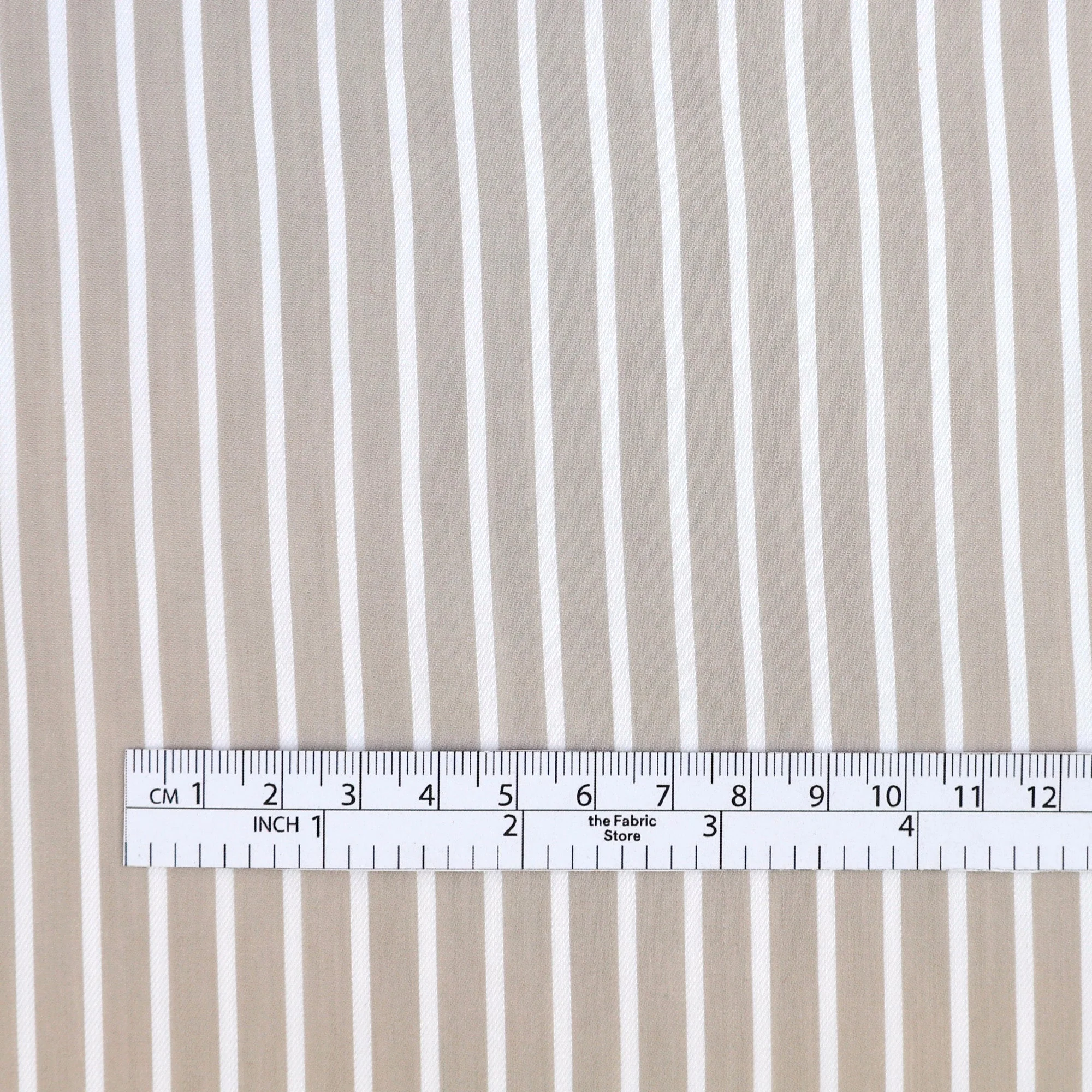 Cotton/Poly Stripe Twill - Fawn - Image 4