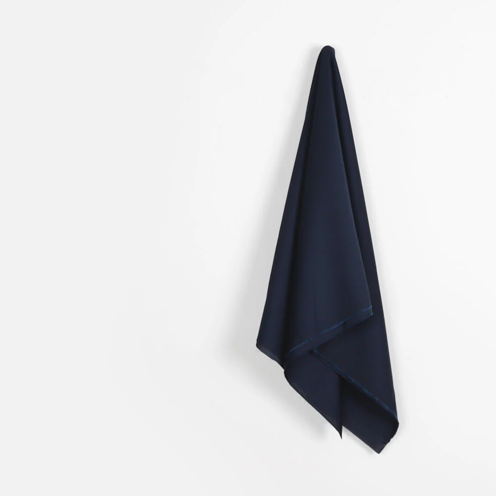 Cotton/Viscose Grosgrain - Dark Navy - Image 2