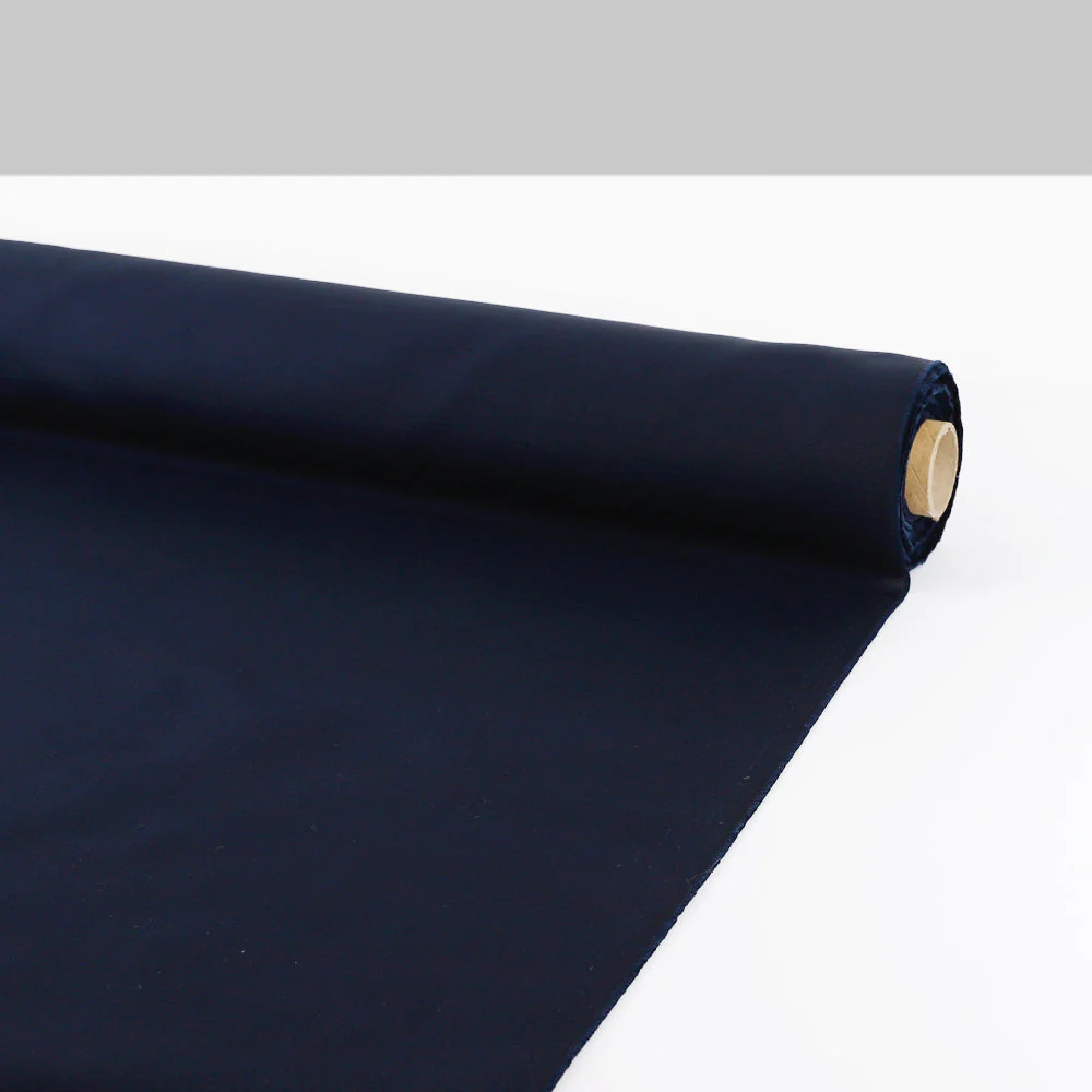 Cotton/Viscose Grosgrain - Dark Navy - Image 3