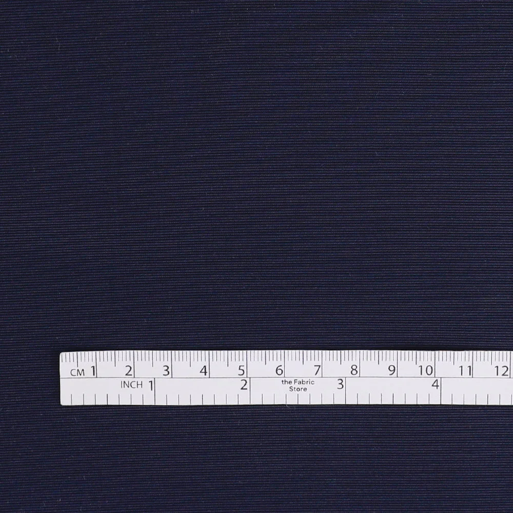 Cotton/Viscose Grosgrain - Dark Navy - Image 4