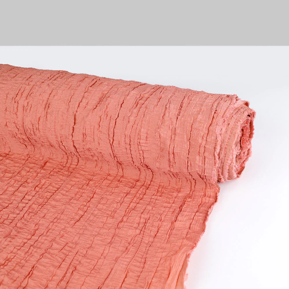 Crinkle Poly Taffeta - Salmon - Image 3
