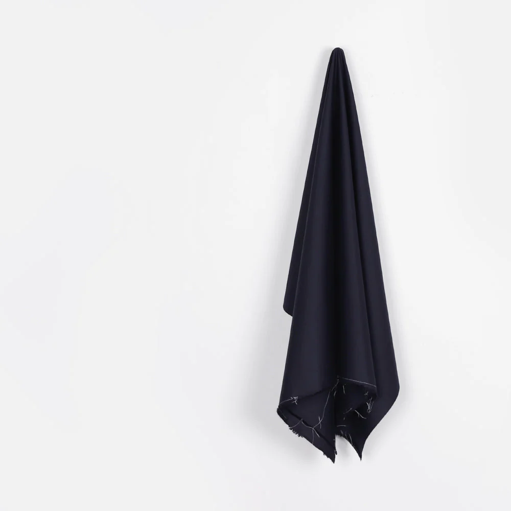 Crisp Cotton Sateen - Dark Navy - Image 2