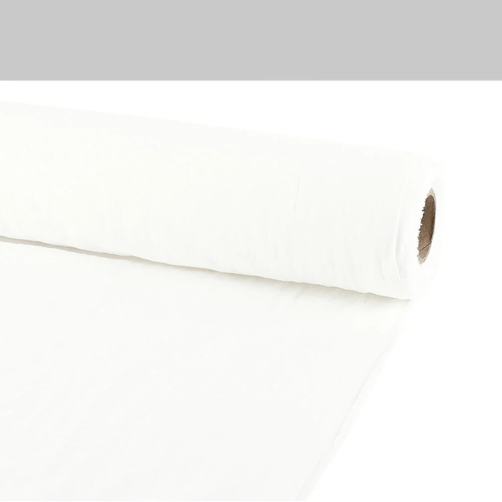 Crumpled Poly Shirting - White - Image 3