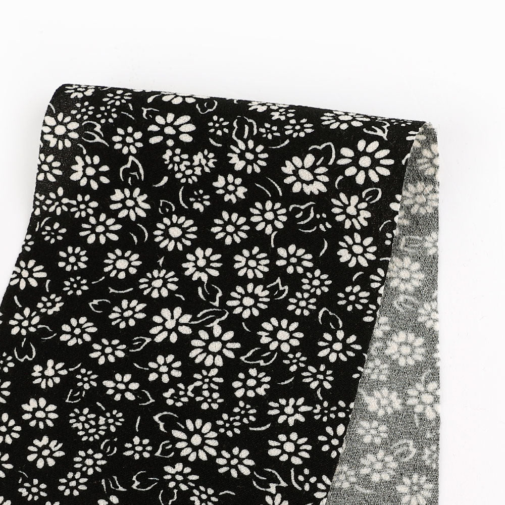 Daisy Bed Viscose/Ecovero Crepe - Black