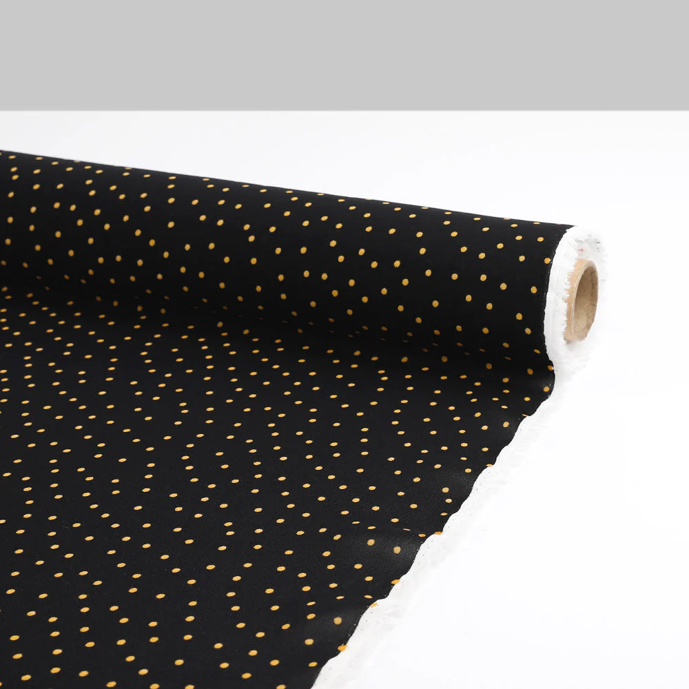 Dancing Dots Viscose Georgette - Black - Image 3