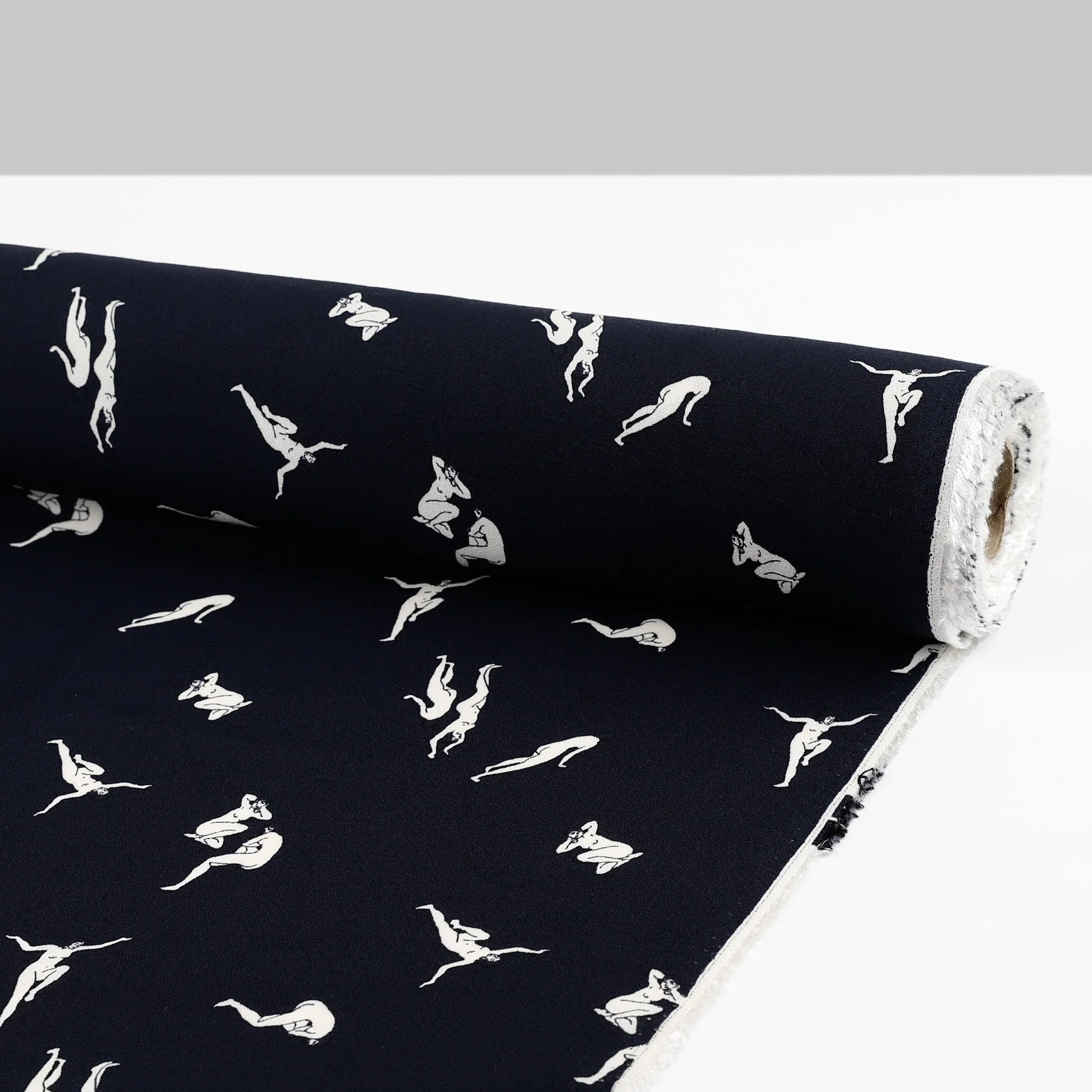 Dancing Nymphs Viscose/Rayon Crepe - Midnight - Image 3