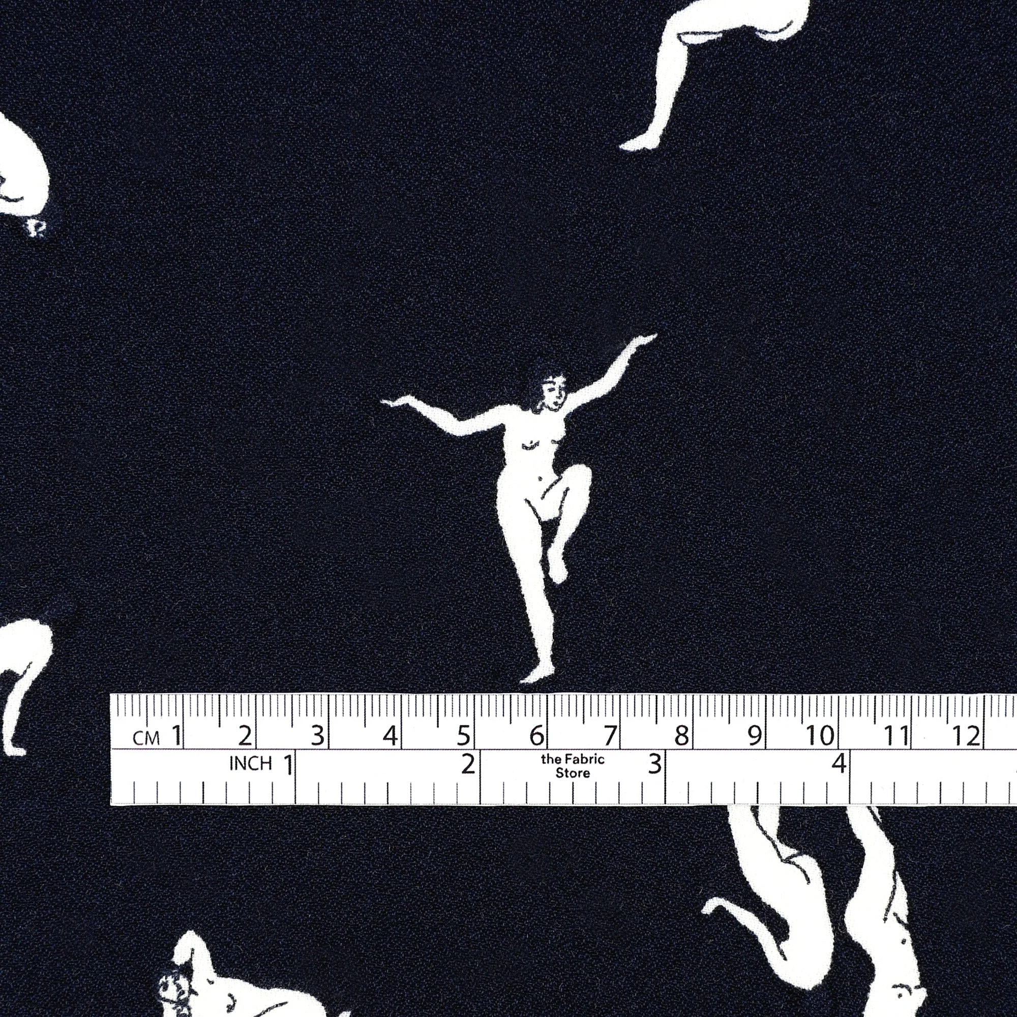 Dancing Nymphs Viscose/Rayon Crepe - Midnight - Image 4