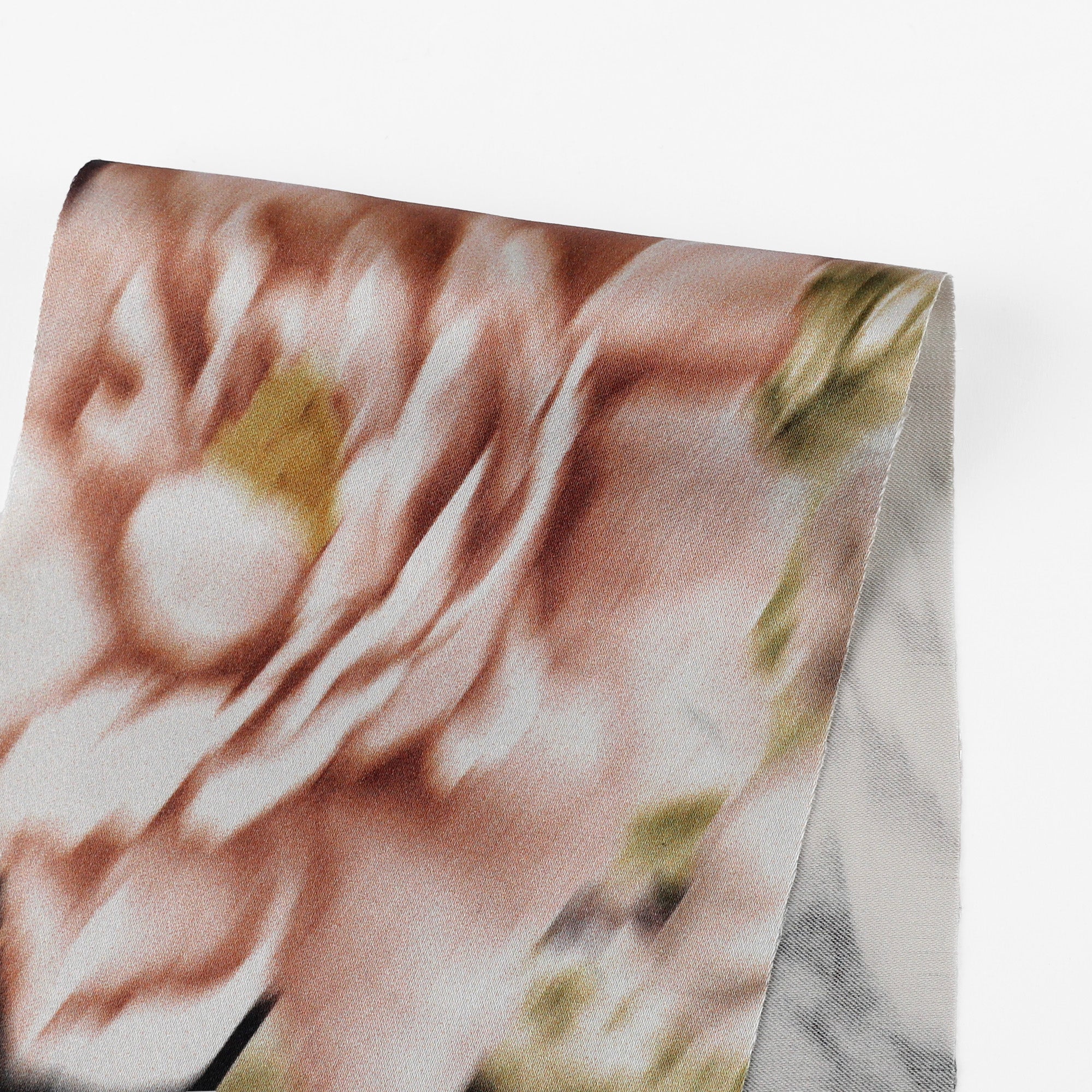 Dark Peony Silk Satin - Multi