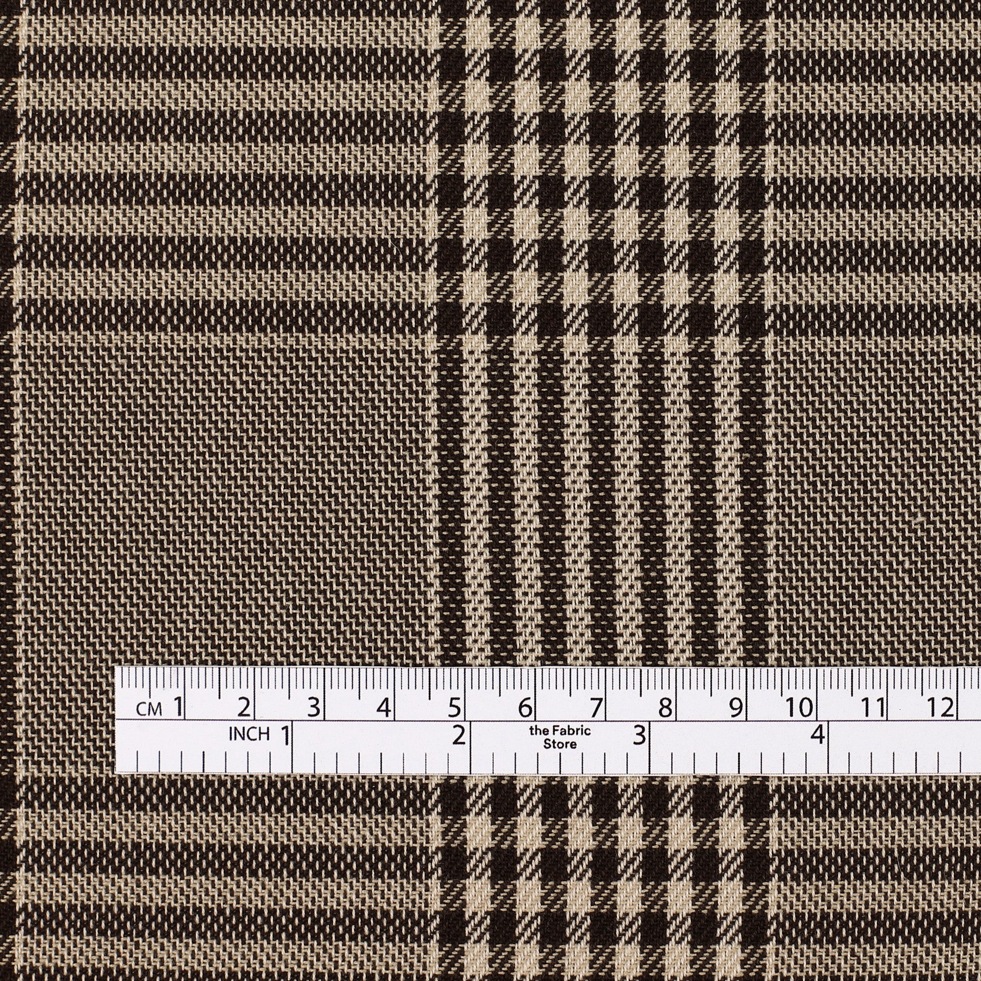 Double Faced Wool Blend Check - Portobello - Image 4