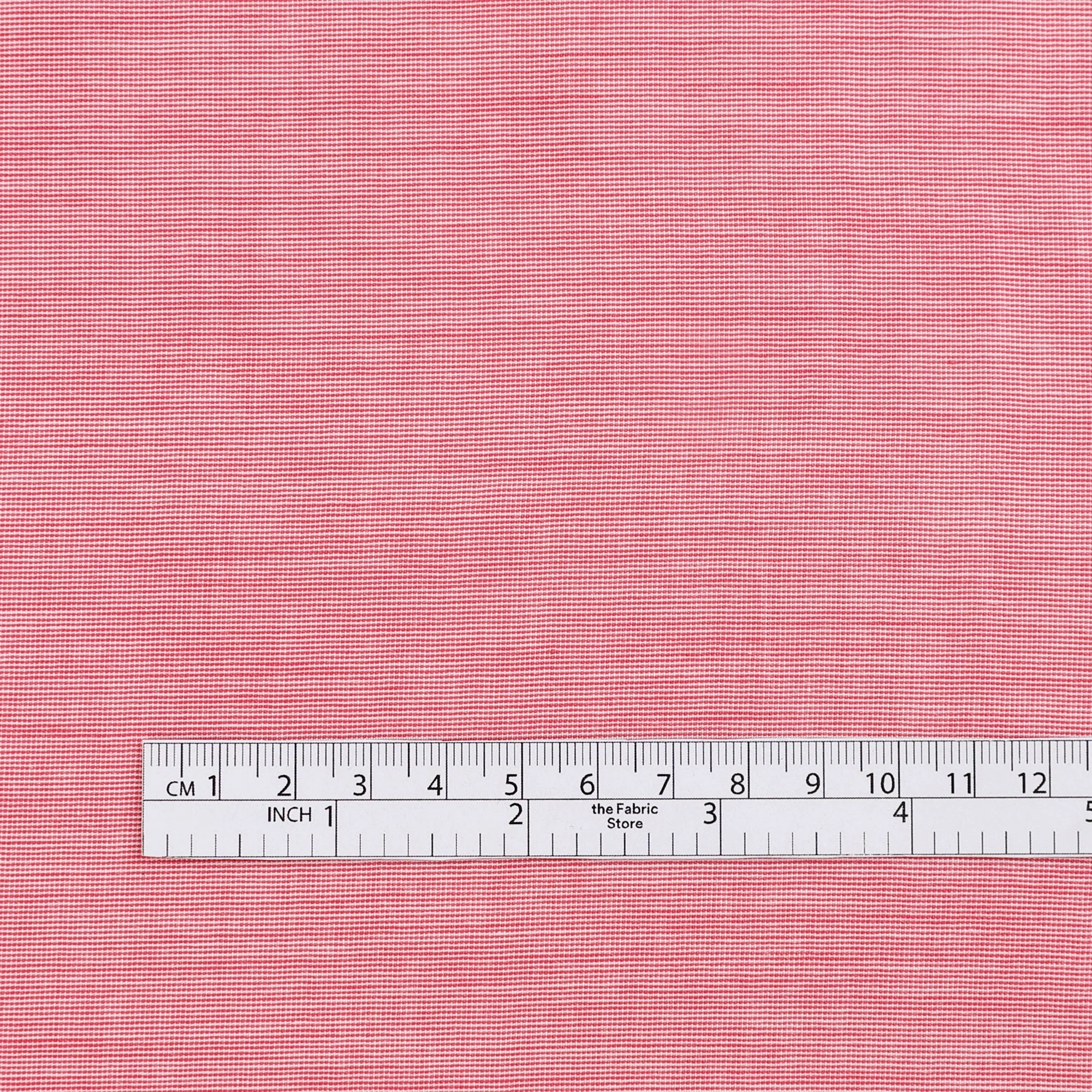 End-On-End Cotton Shirting - Lipstick - Image 4