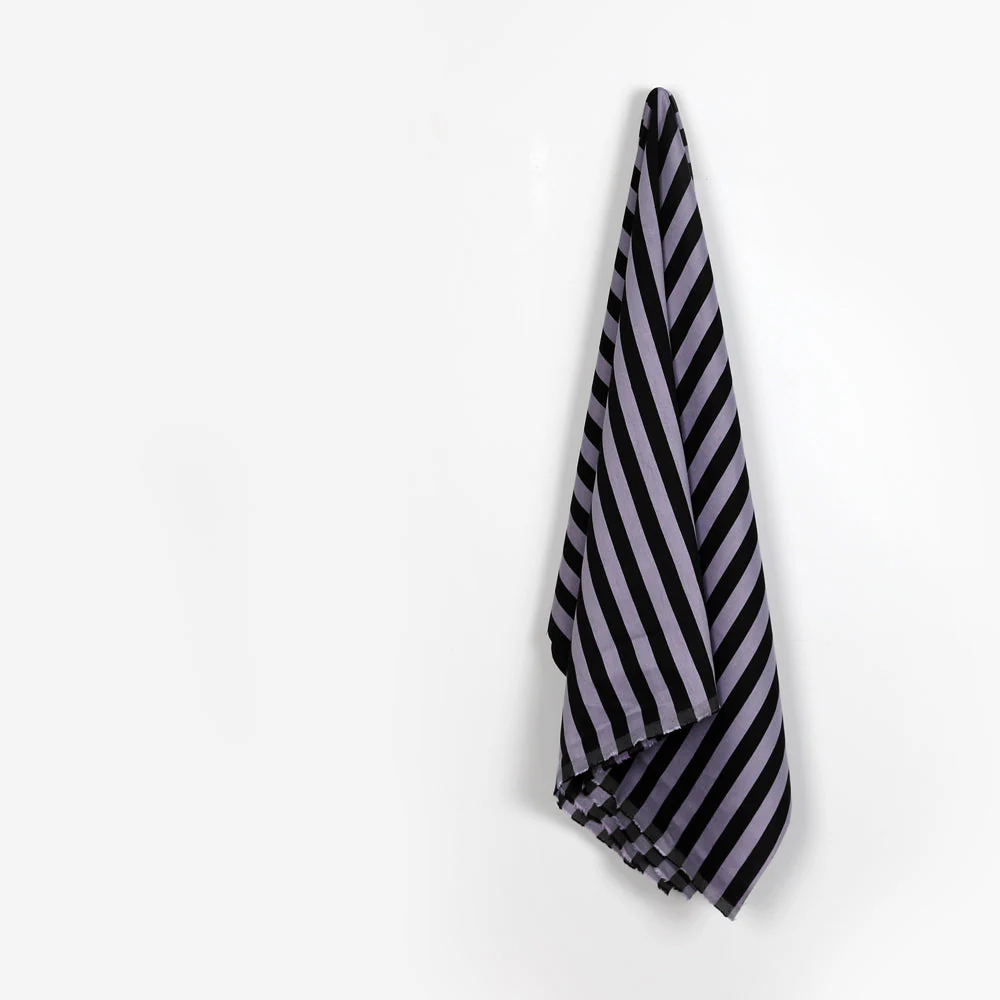Even Stripe Linen/Viscose - Lavender - Image 2