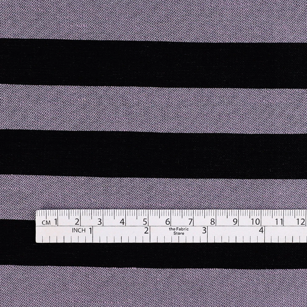 Even Stripe Linen/Viscose - Lavender - Image 4