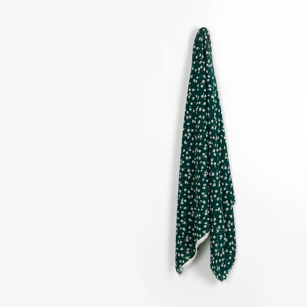 Fallen Blossom Viscose Georgette - Malachite - Image 2