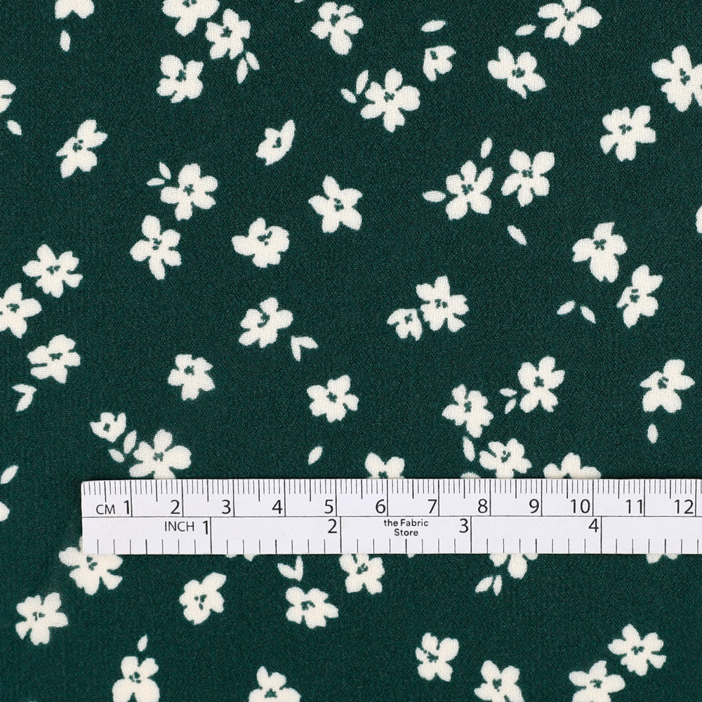 Fallen Blossom Viscose Georgette - Malachite - Image 4
