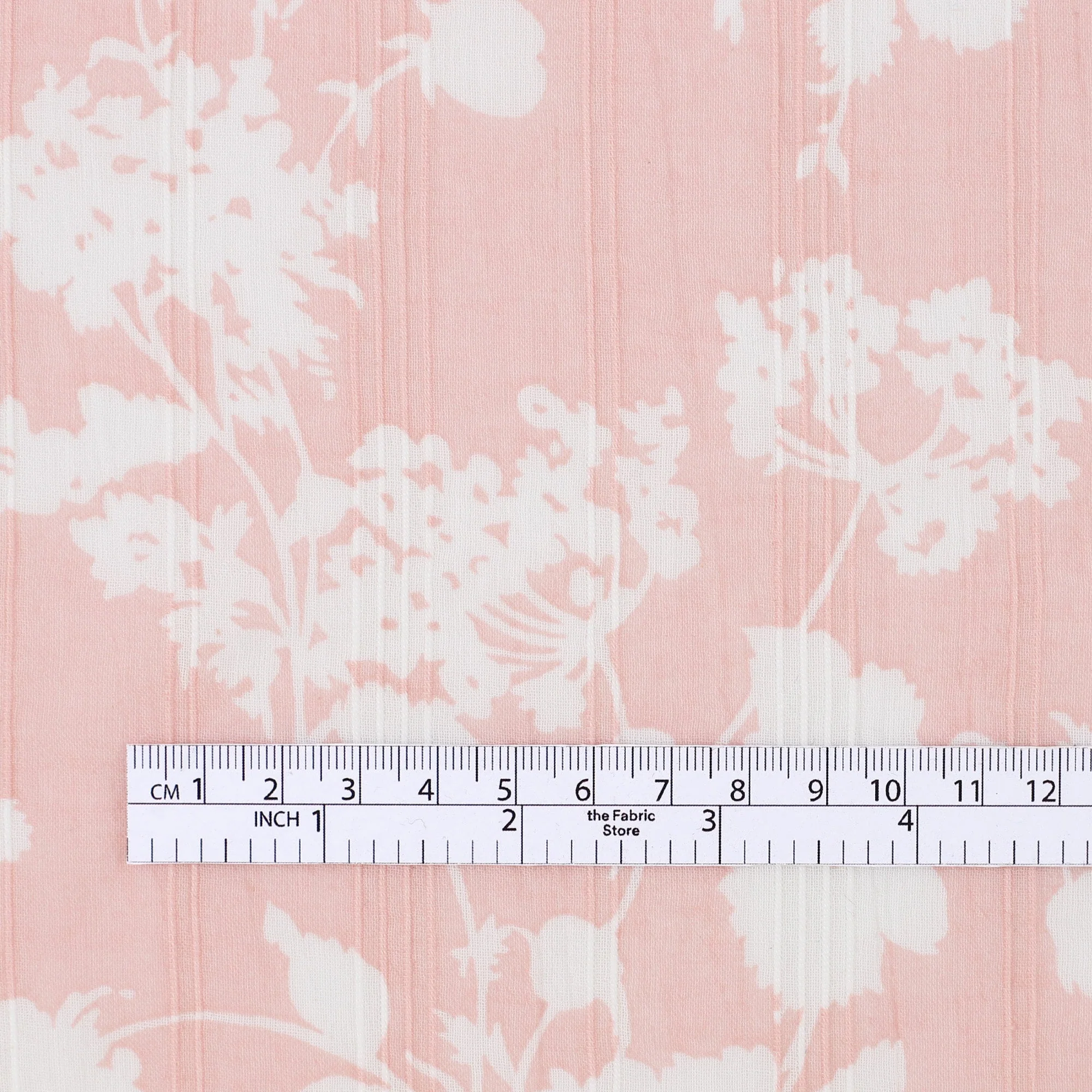 Floral Woven Stripe Cotton Muslin - Cherry Blossom - Image 4