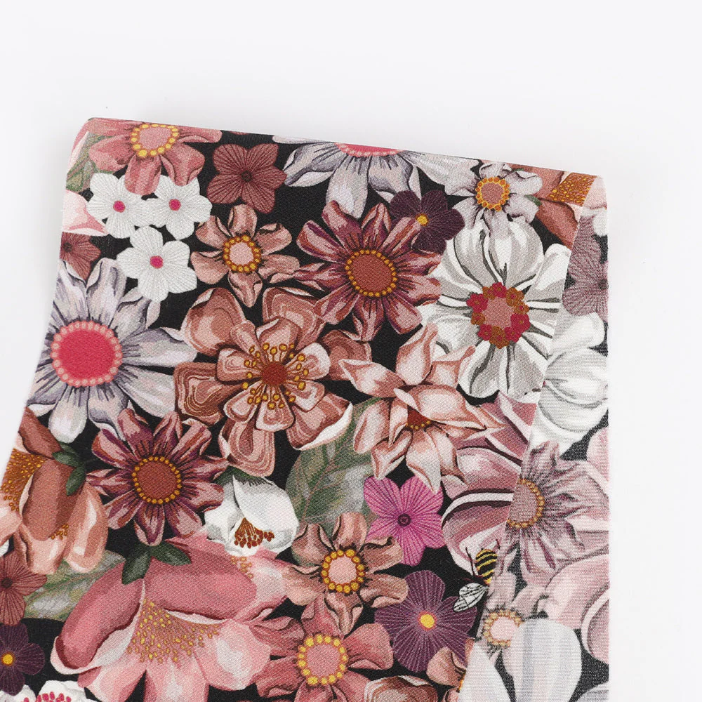 Flower Bed Silk Crepe de Chine - Blush