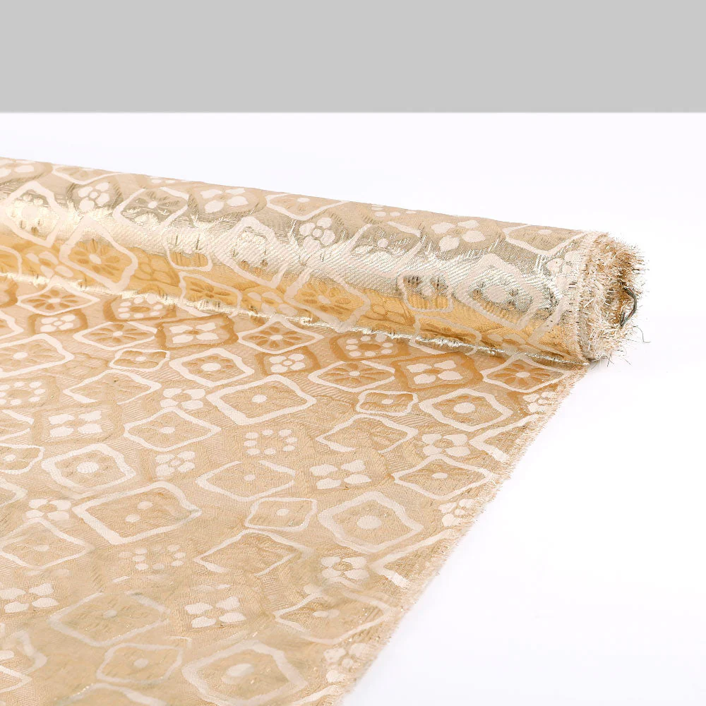 Flower Tiles Metallic Jacquard - Gold - Image 3