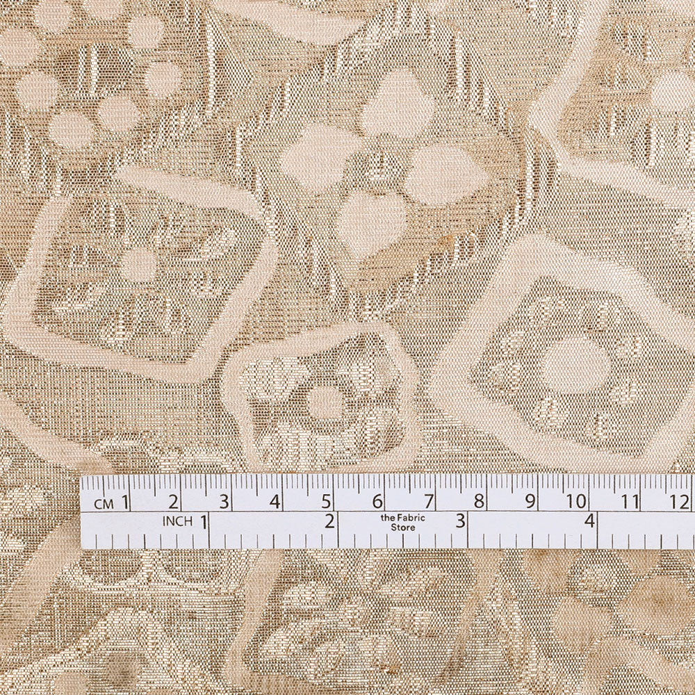 Flower Tiles Metallic Jacquard - Gold - Image 4
